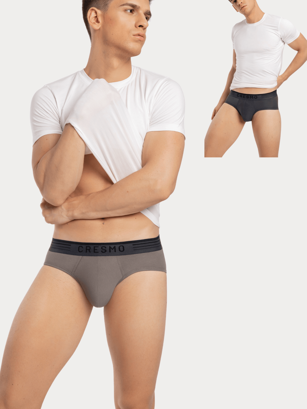 CRESMO | CRESMO Men's Anti-Microbial Micro Modal Underwear Breathable Ultra Soft Comfort Lightweight Brief (Pack of 2) 0
