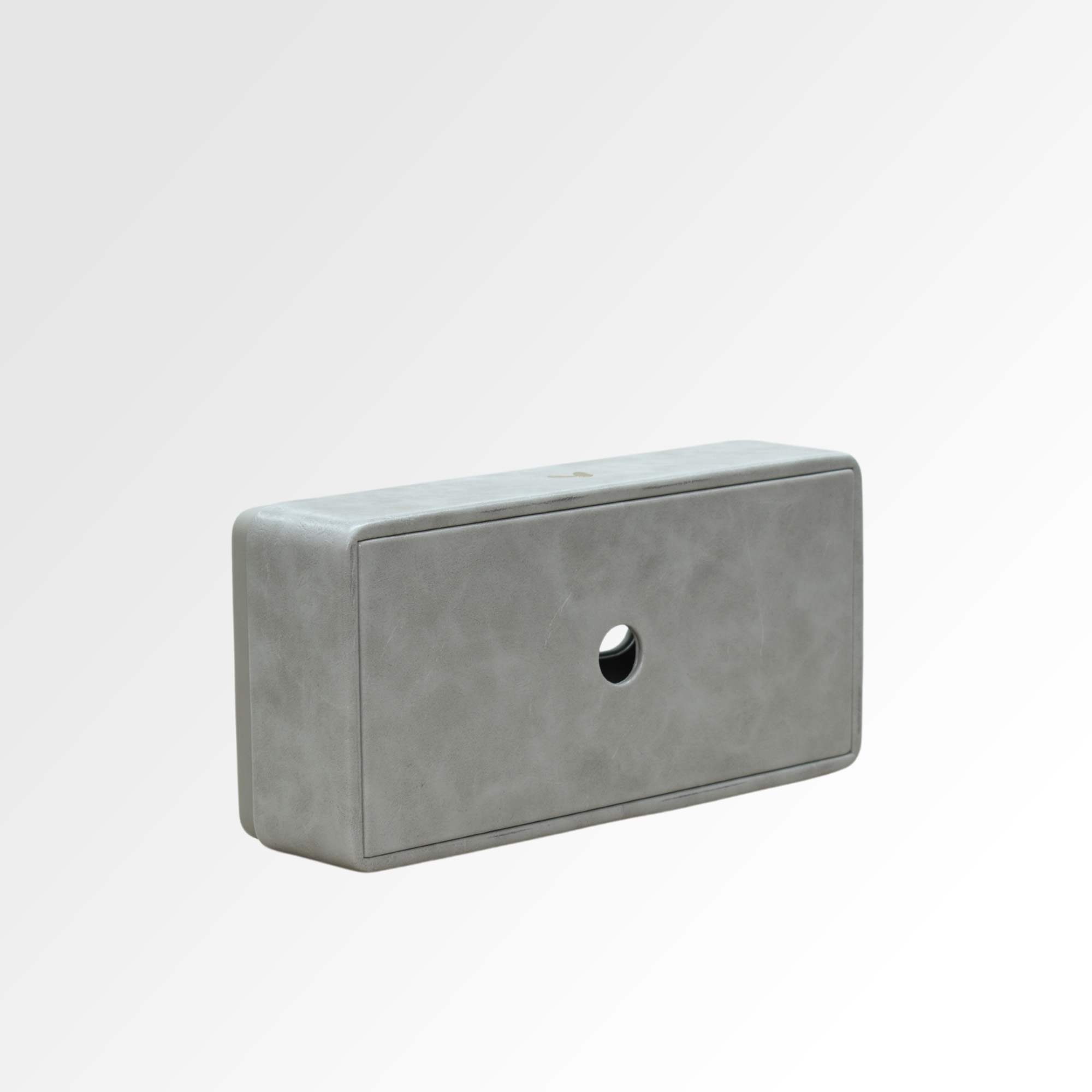 Tissue Box Holder for Home and Office in Premium Faux Leather | Size: 9.5 x 4.5 x 2.5(H) Inches | Moderno | Grey