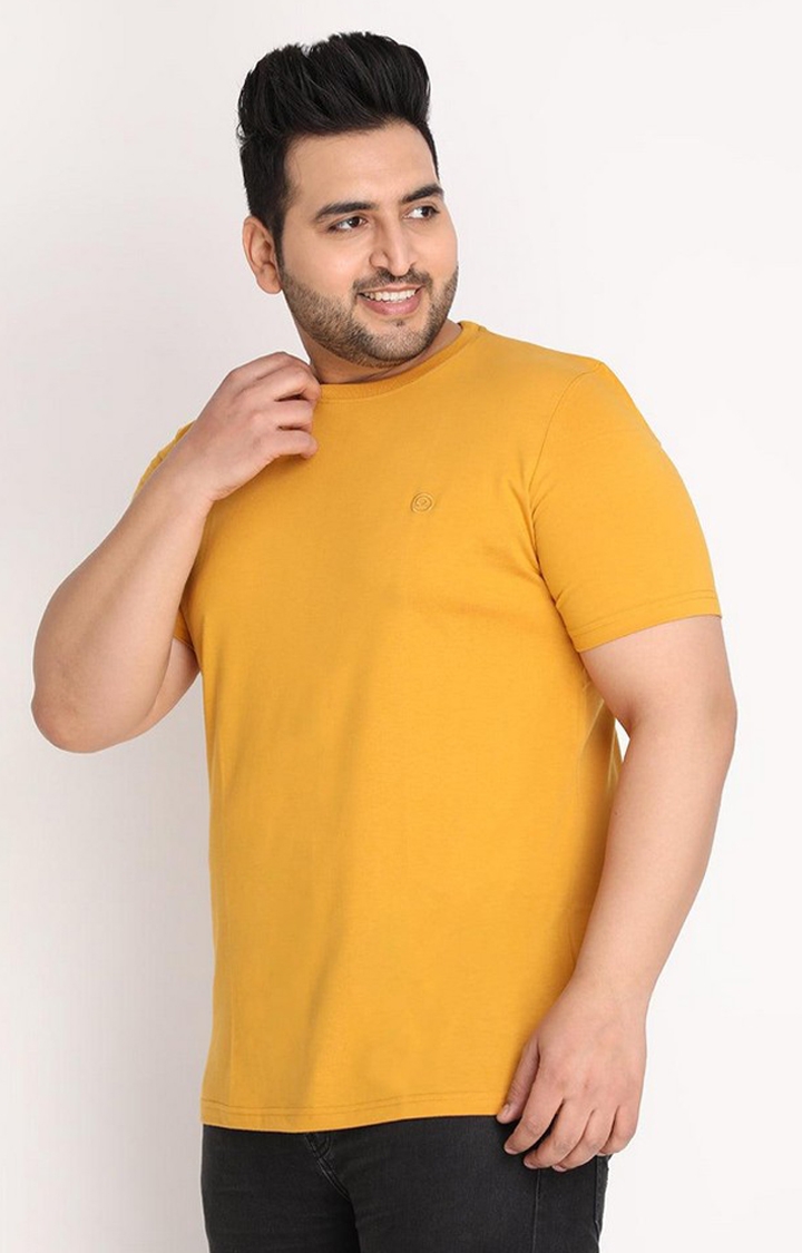 Solid Yellow T-shirt for Men -Soft&Comfortable