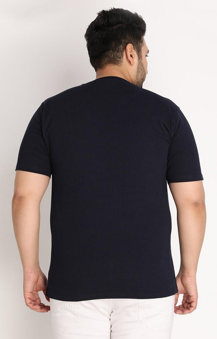 Men's Black Solid Polycotton Regular T-Shirt