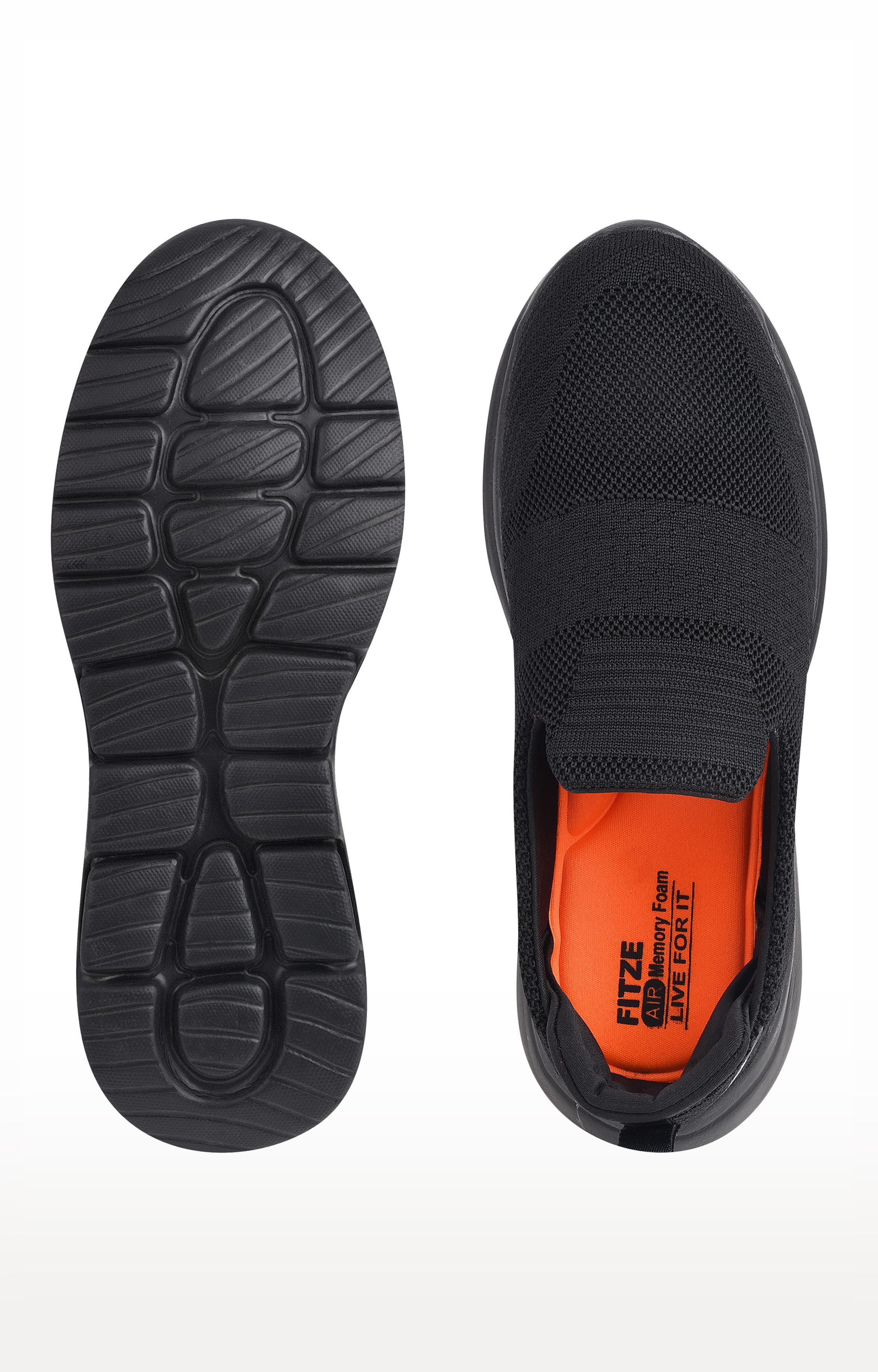 Fitze | Black Casual Slip-on Shoes (PLUOTO_01_BLK) 4
