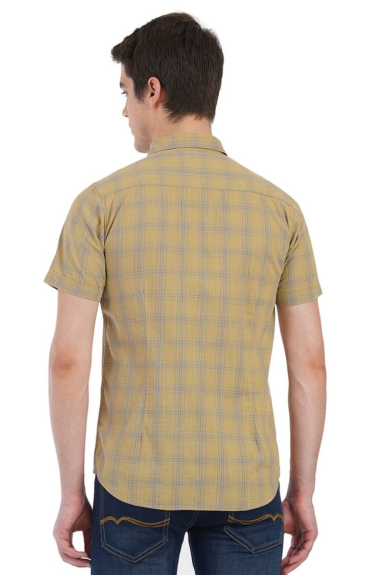 JadeBlue | JBS-CH-1008B TAPENADE BROWN Men's Brown Cotton Checked Semi Casual Shirts 2