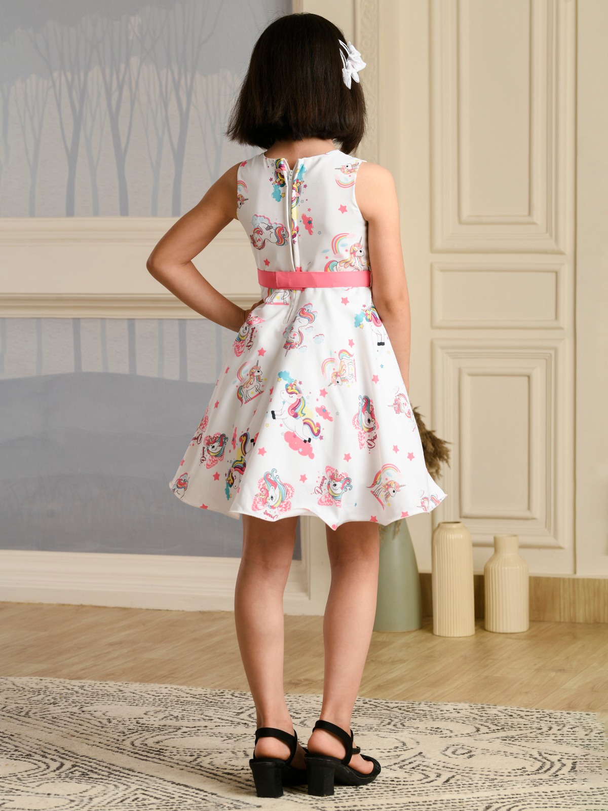 ALBION PREMIUM GIRLS NAPOLEON WHITE FROCK