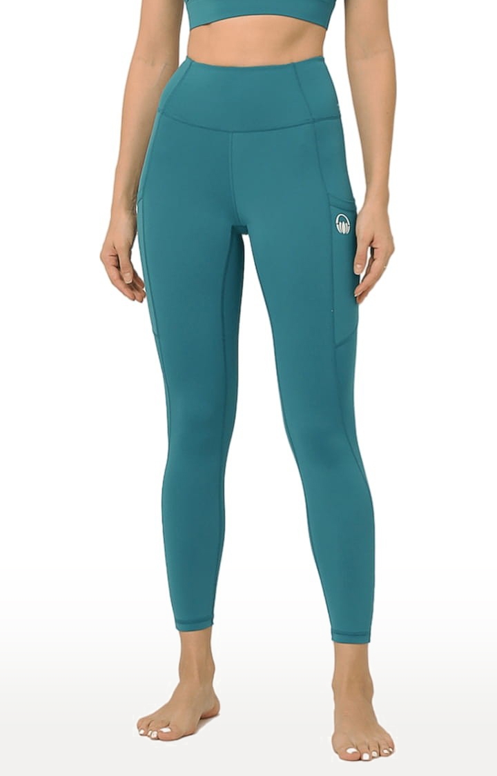 Kosha Yoga Co. | Women's buttR Yoga Pants - Emerald Green  (Double Pocket) 0