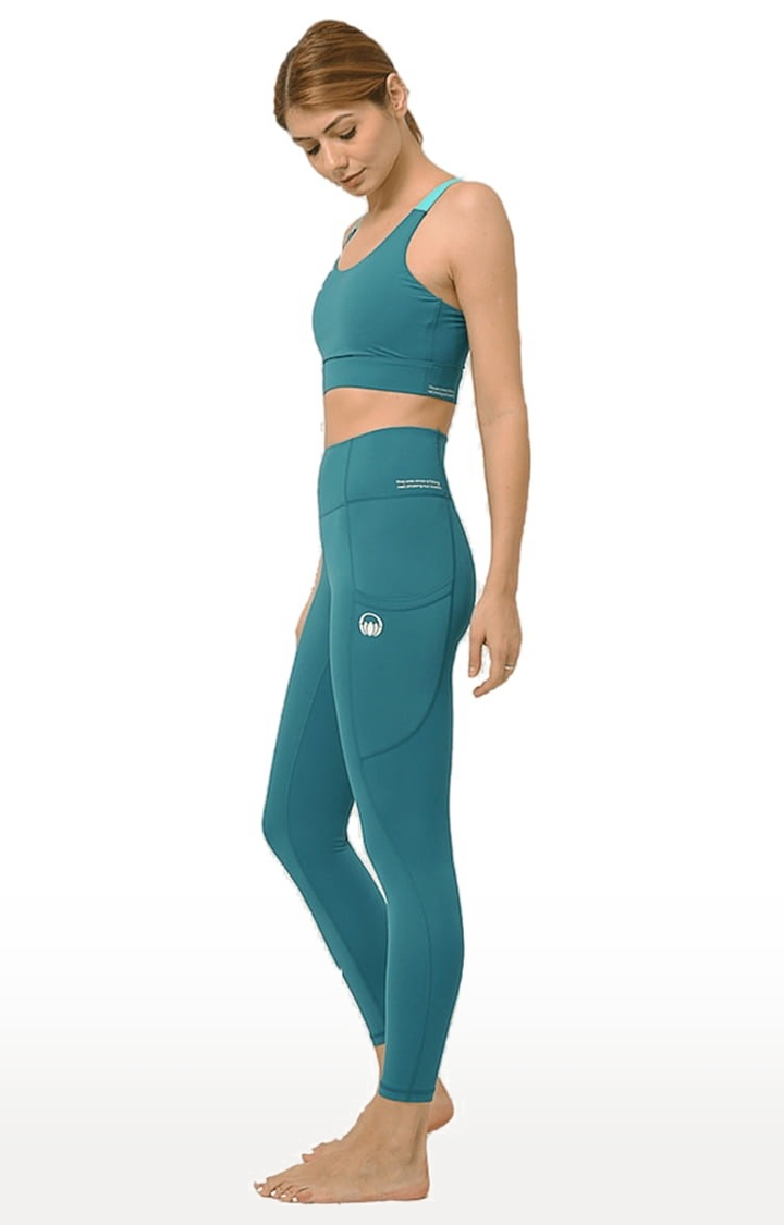 Kosha Yoga Co. | Women's buttR Yoga Pants - Emerald Green  (Double Pocket) 1