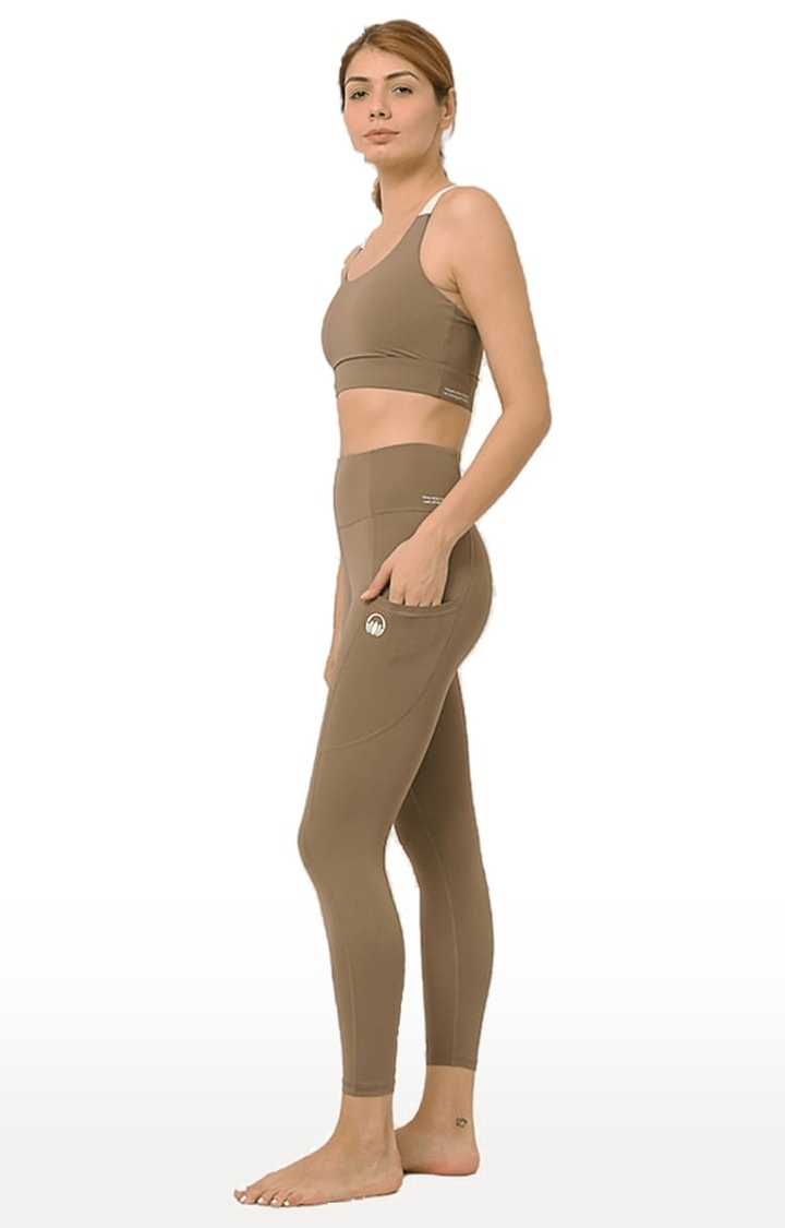 Kosha Yoga Co. | Women's buttR Yoga Pants - Soft Sand 1