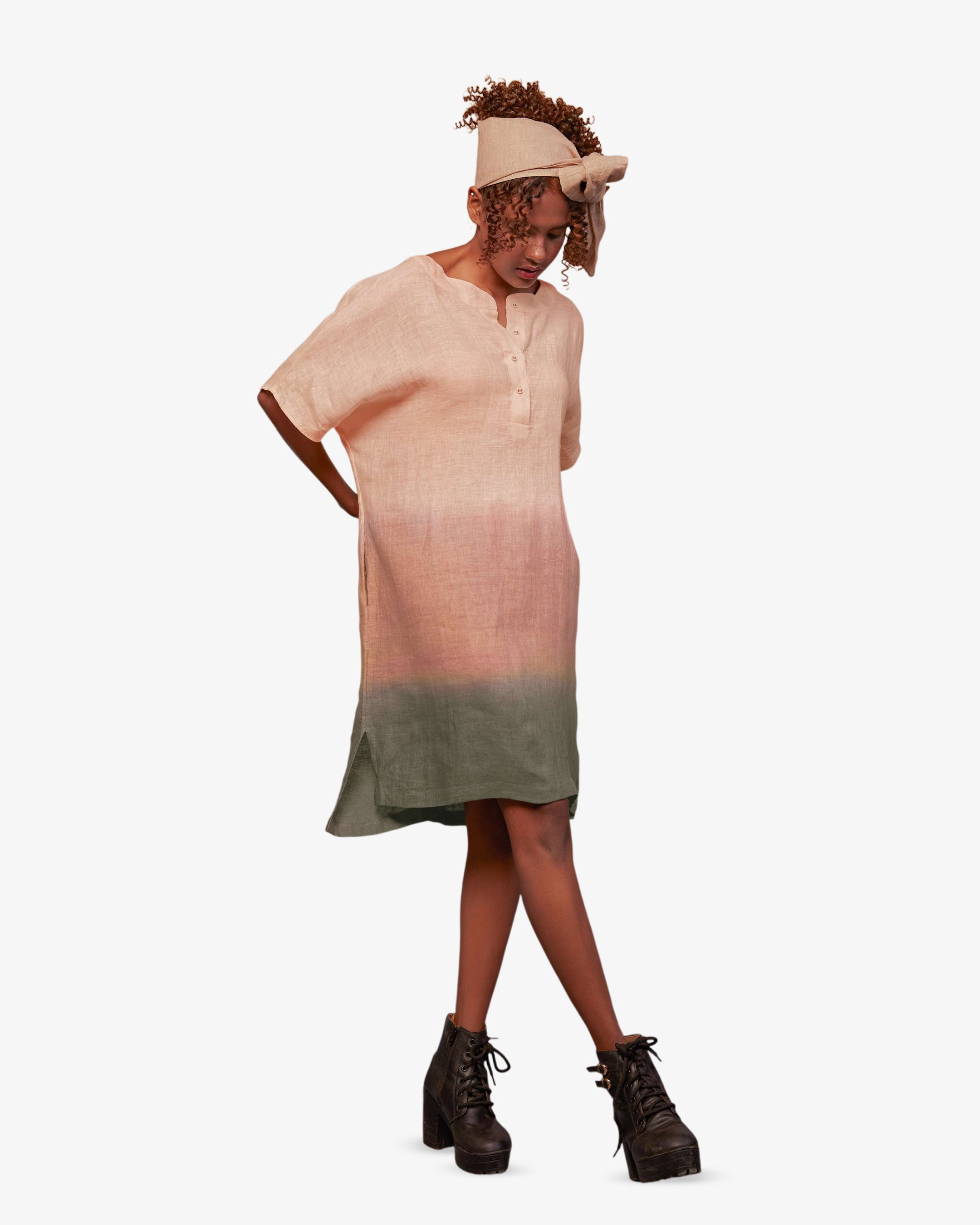 Block Dress Ombre