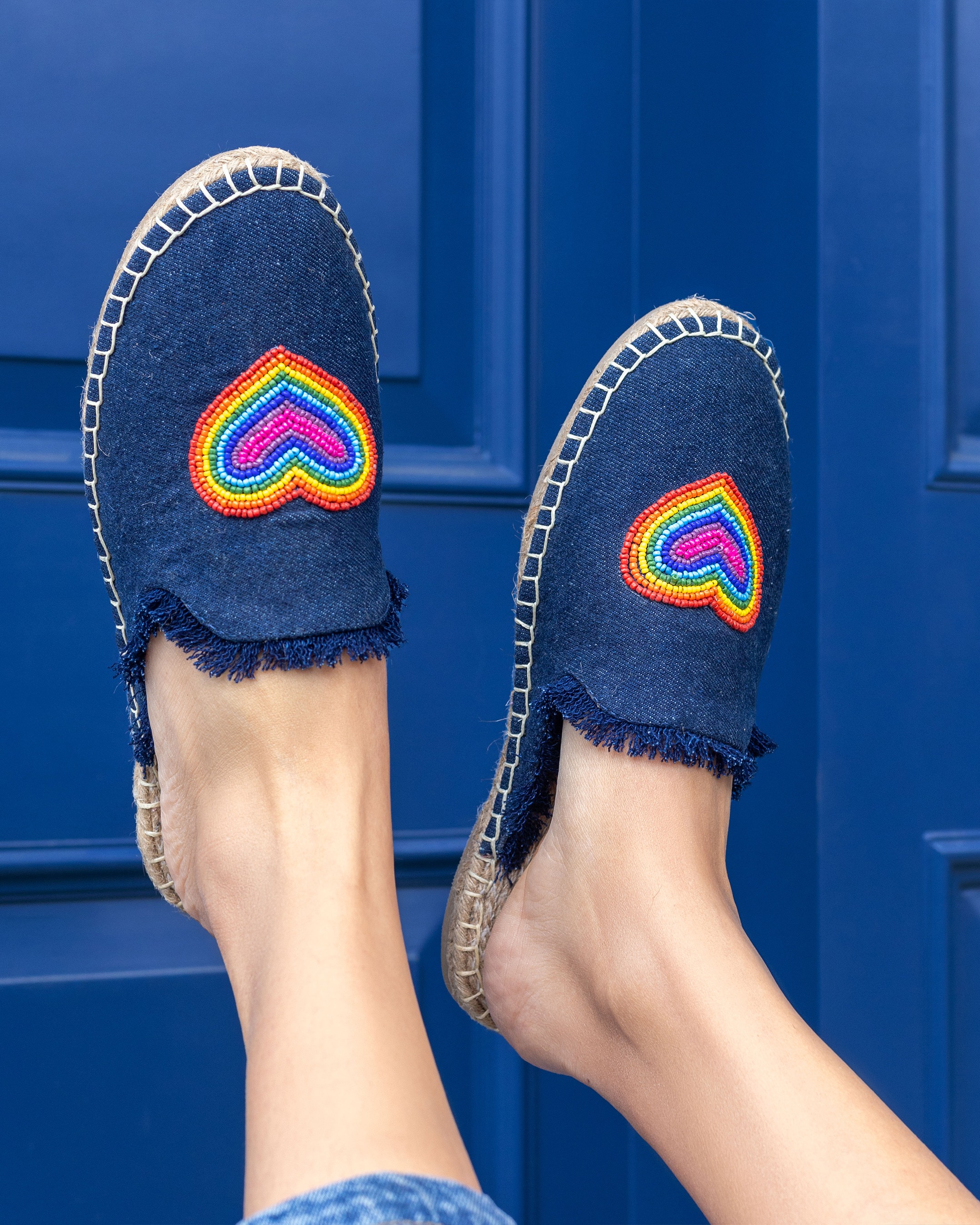 Heartbeat Espadrilles Dark Denim Flat