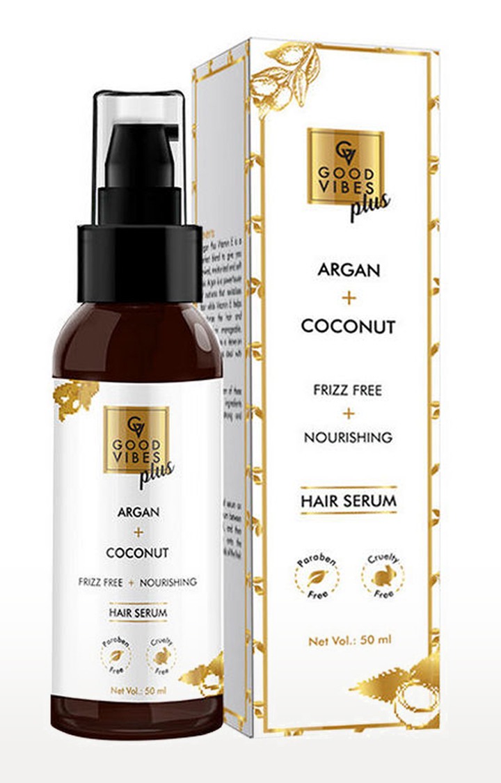 Good Vibes Plus Argan + Coconut - Frizz Free + Nourishing Hair Serum (50 ml)