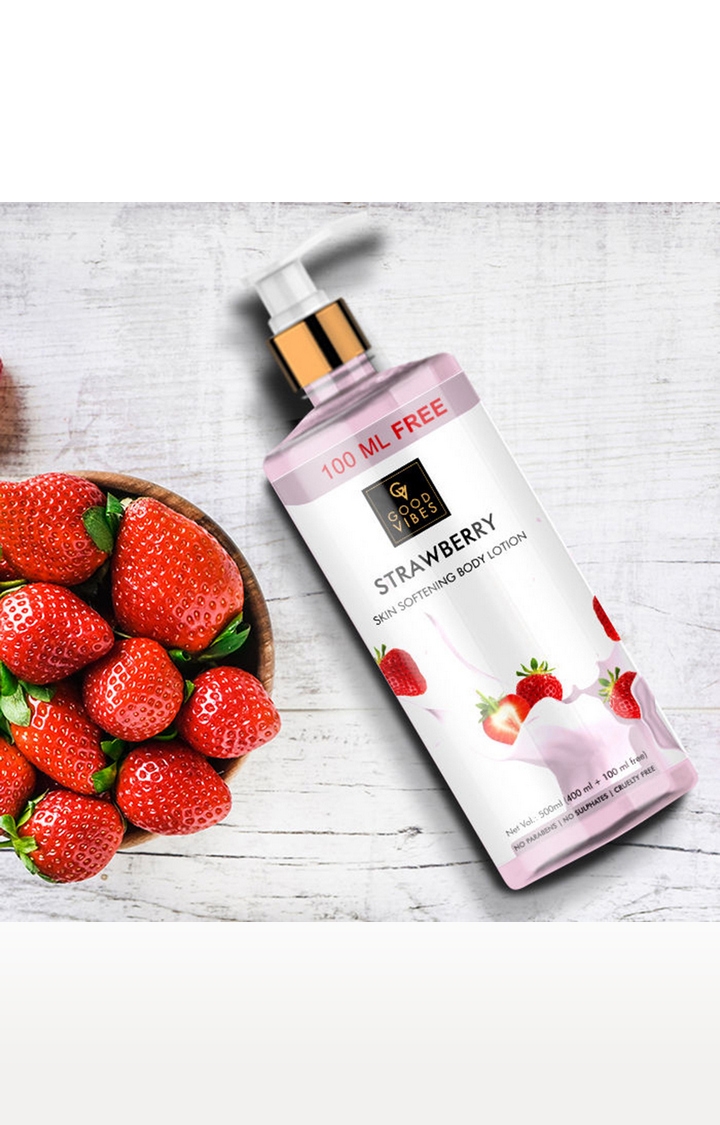 Good Vibes | Good Vibes Strawberry Skin Softening Body Lotion (400ml + 100 ml free) 2