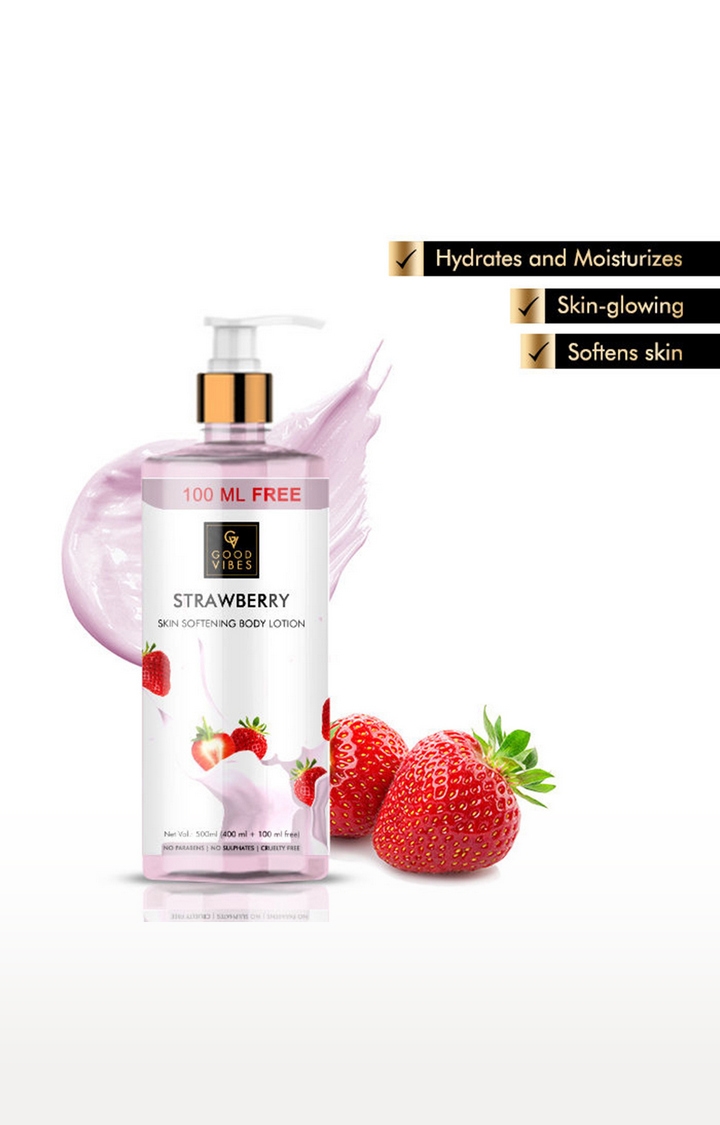 Good Vibes | Good Vibes Strawberry Skin Softening Body Lotion (400ml + 100 ml free) 3
