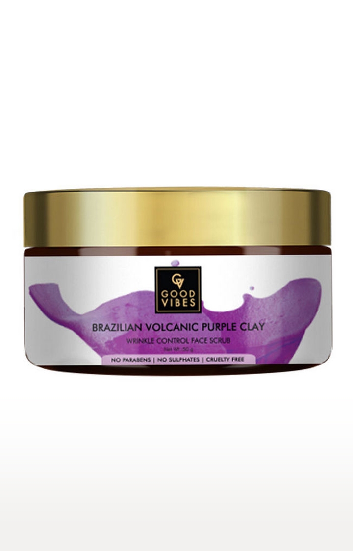Good Vibes | Good Vibes Brazilian Volcanic Purple Clay Wrinkle Control Face Scrub (50 g) 0