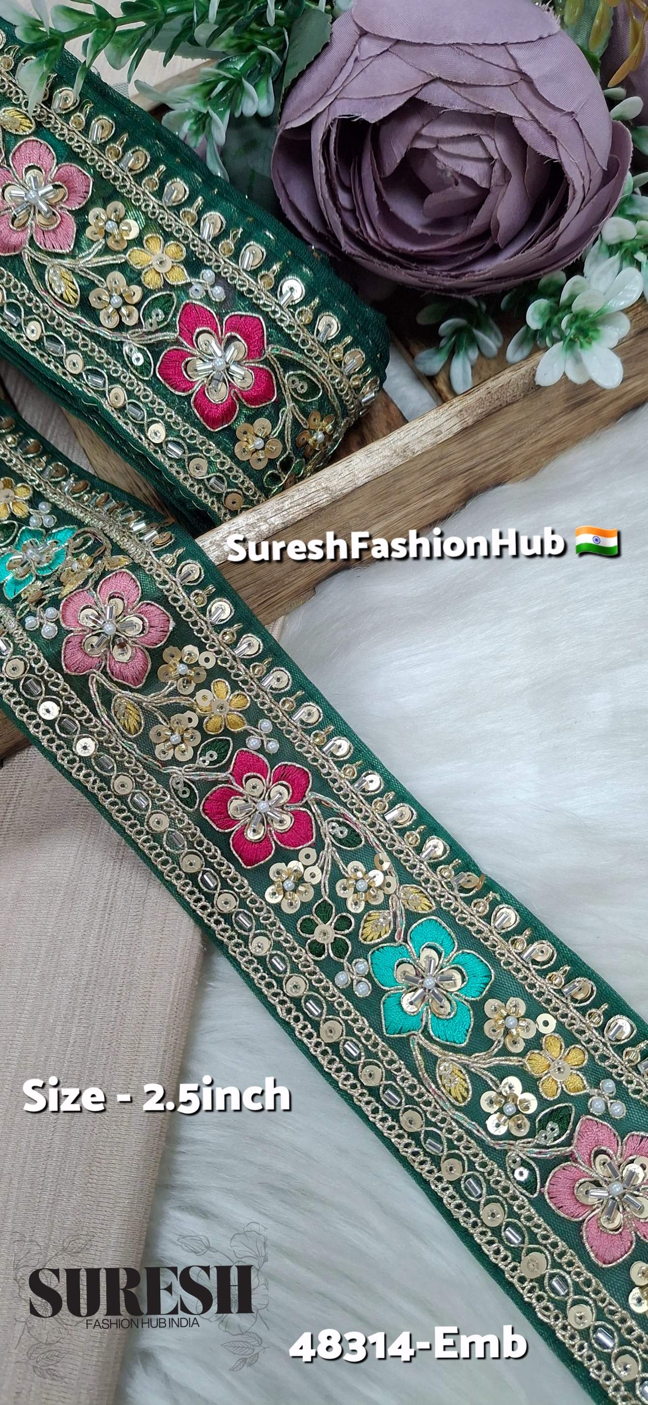 Kaddana Floral Embroidery Lace