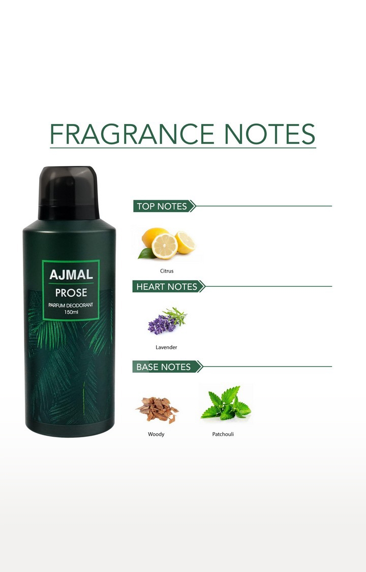 Ajmal | Ajmal Prose Deodorant Fougere Perfume 150ML Long Lasting Scent Spray Casual Wear Gift For Men Online Exclusive 3