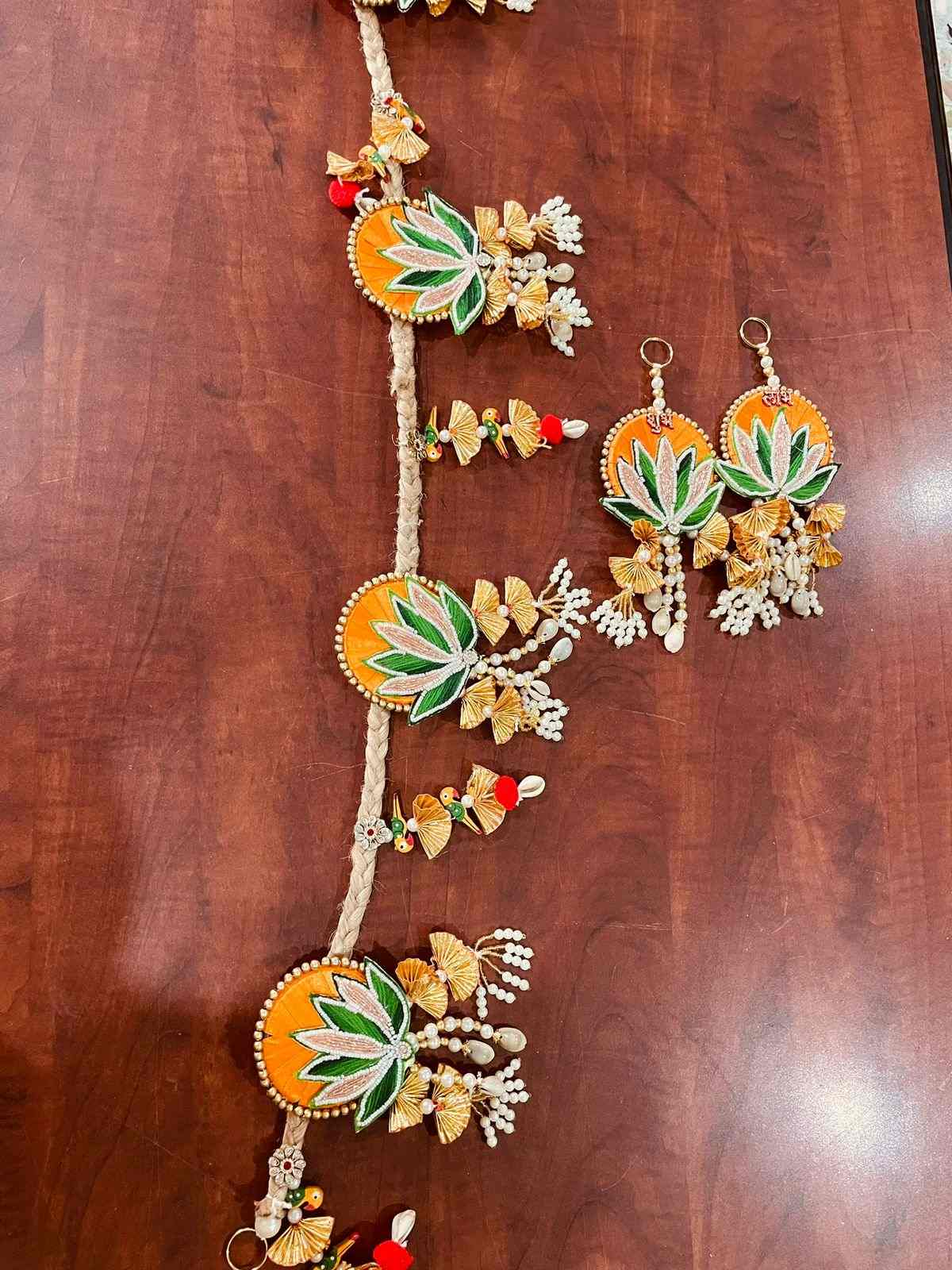 Jute bandarwal with side hangings