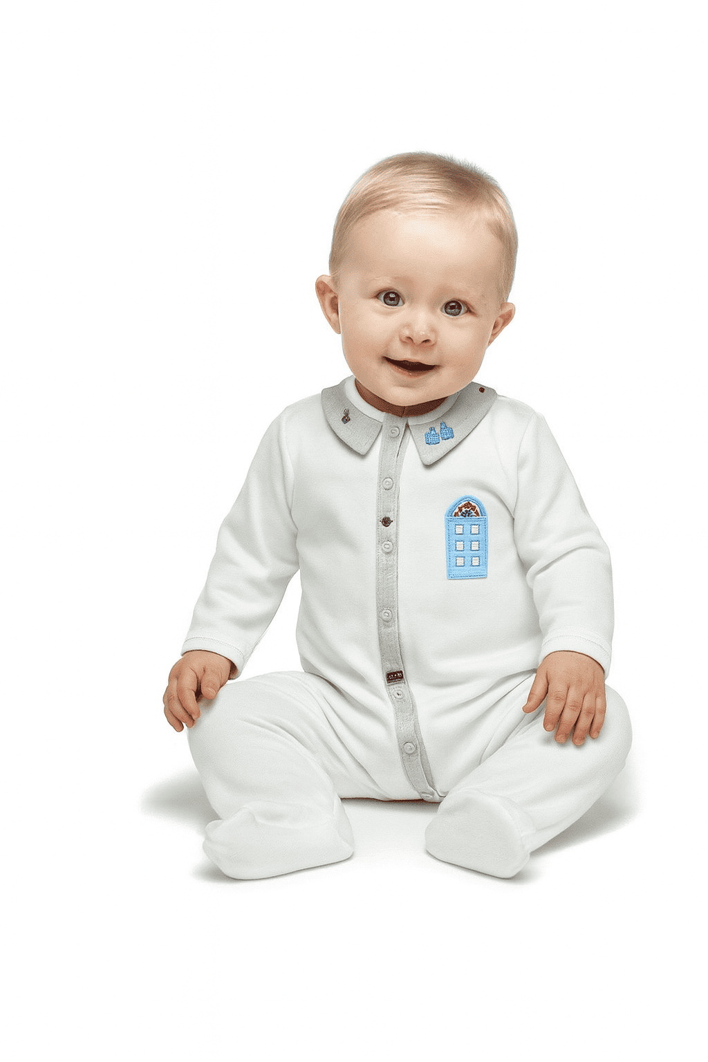 Ivory London House Footed Romper