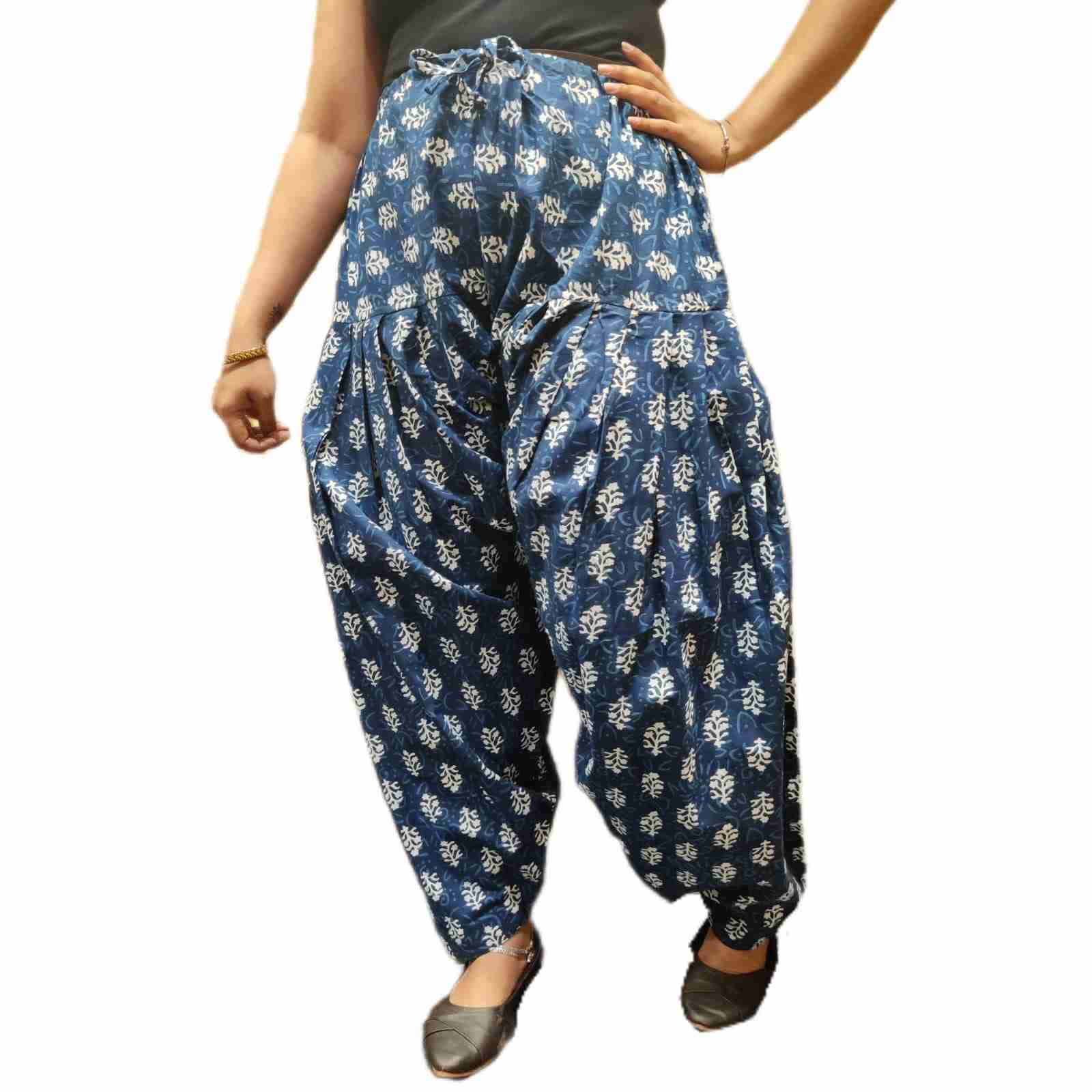 Printed Salwar-Blue