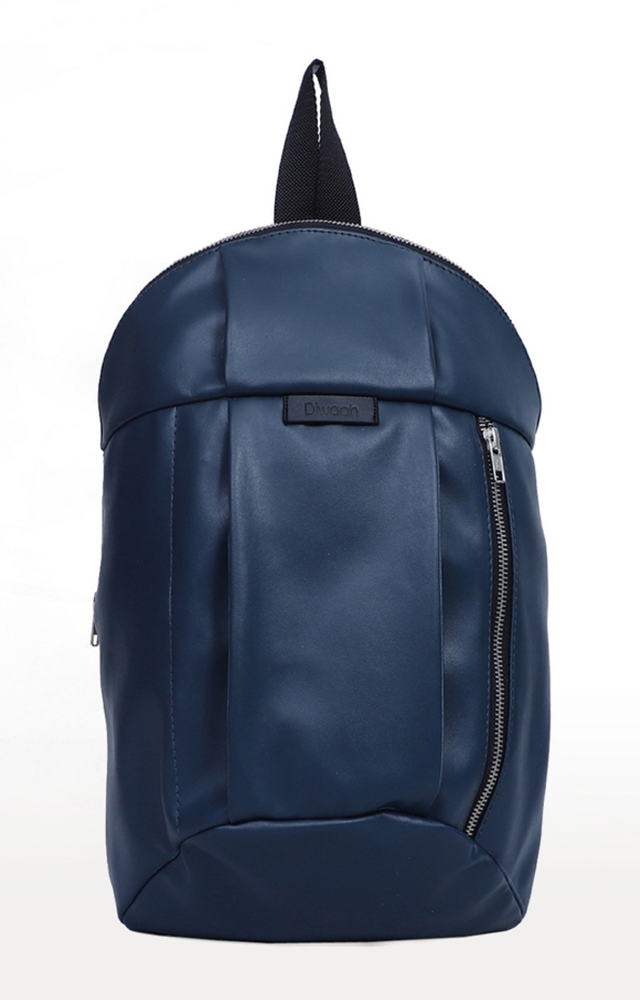 DIWAAH | Diwaah Blue Solid Backpacks 0