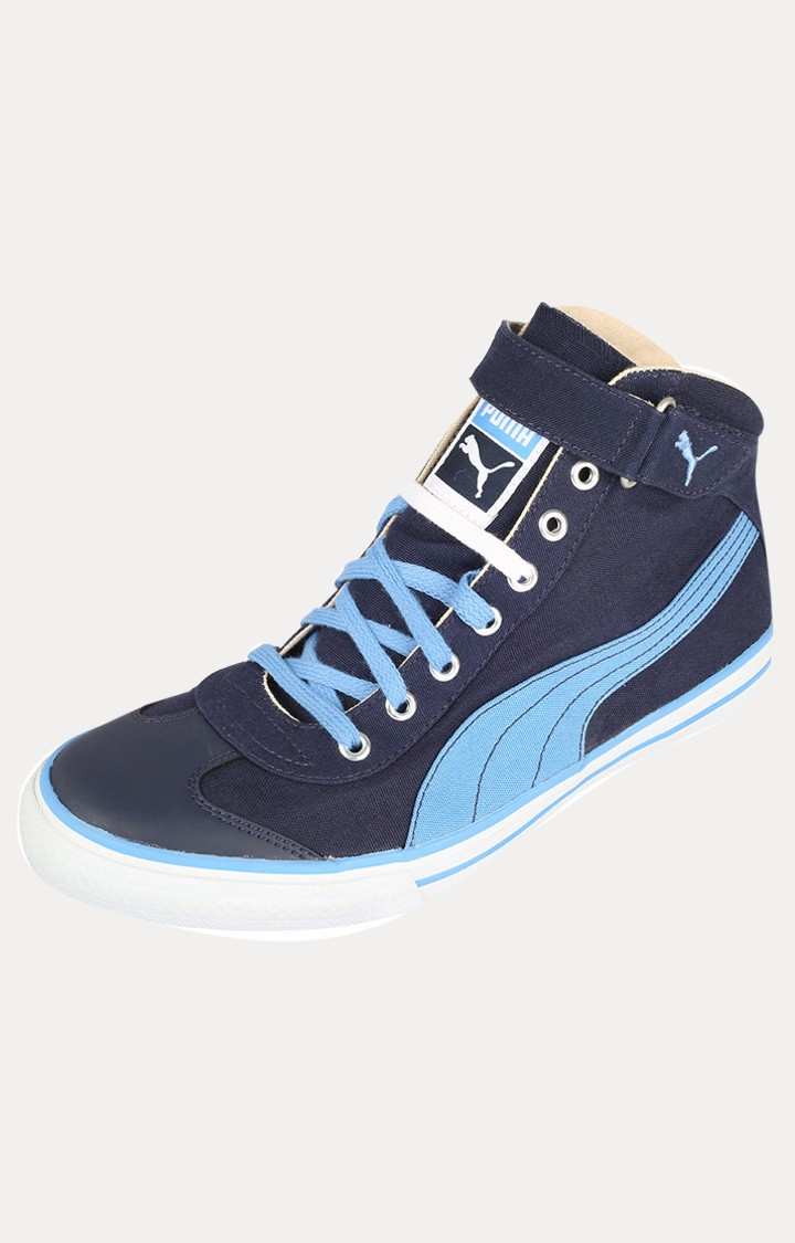Blue and White Sneakers