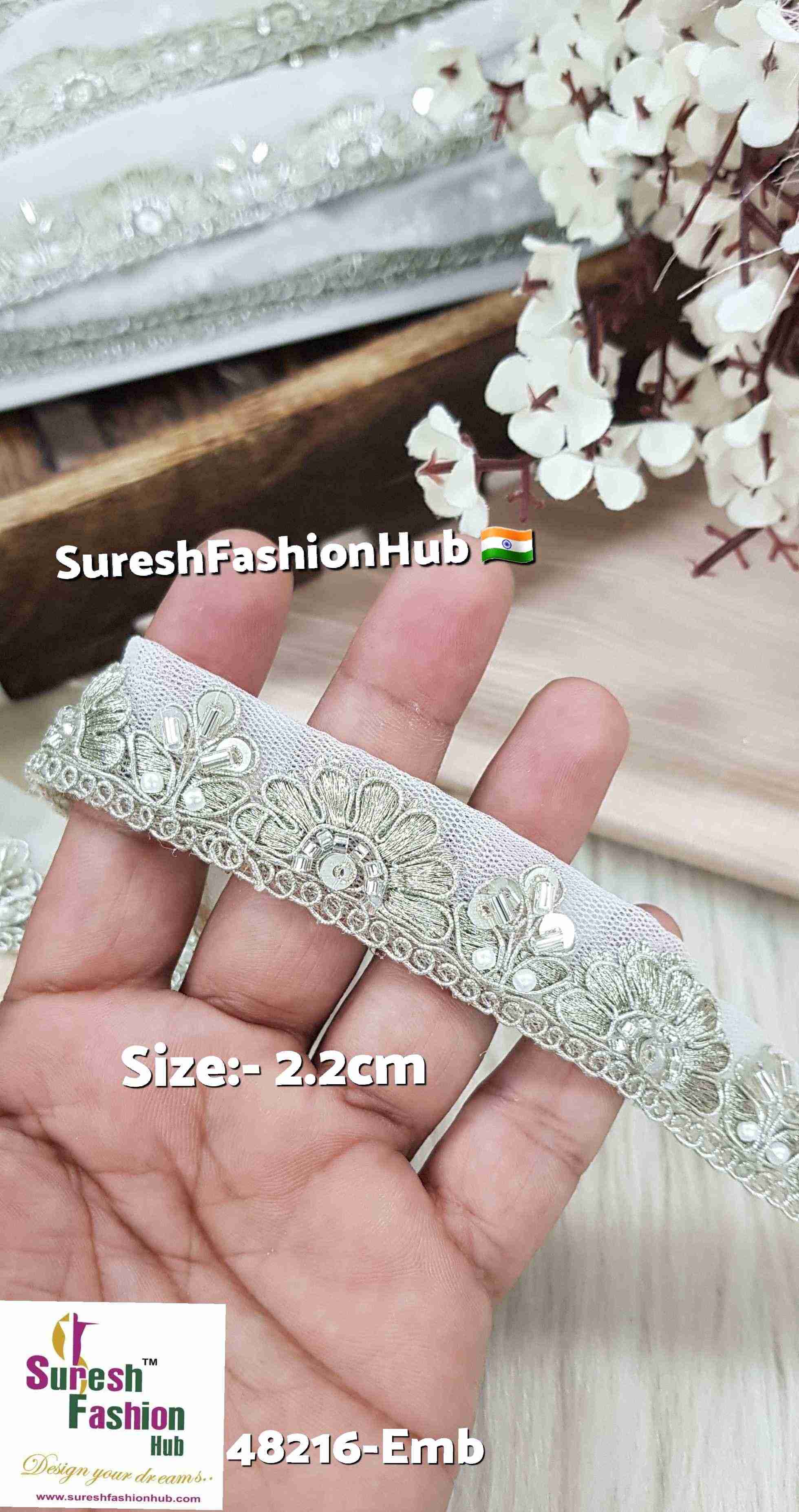  Water Silver Floral Net Lace