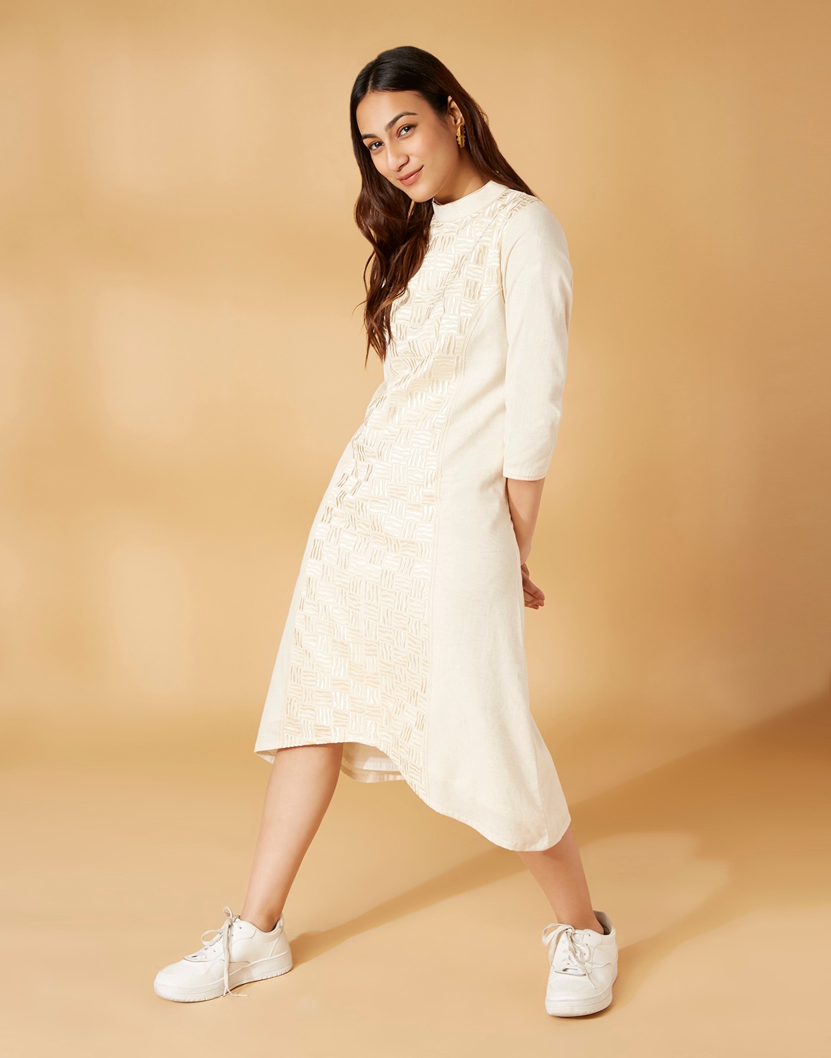 Texture panel dress