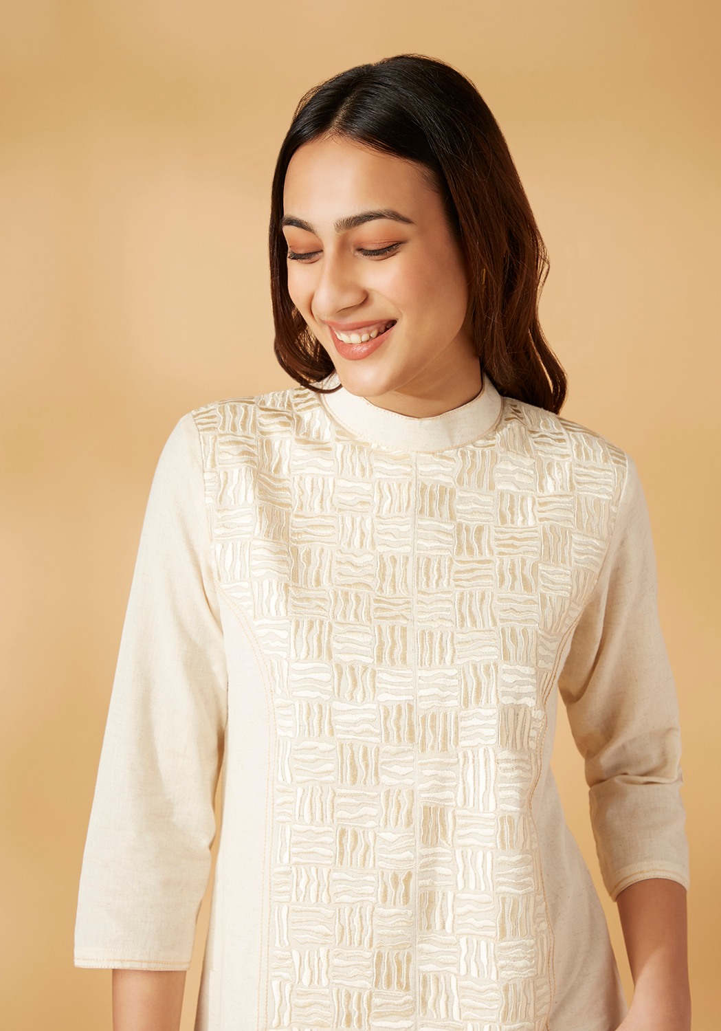Texture panel dress