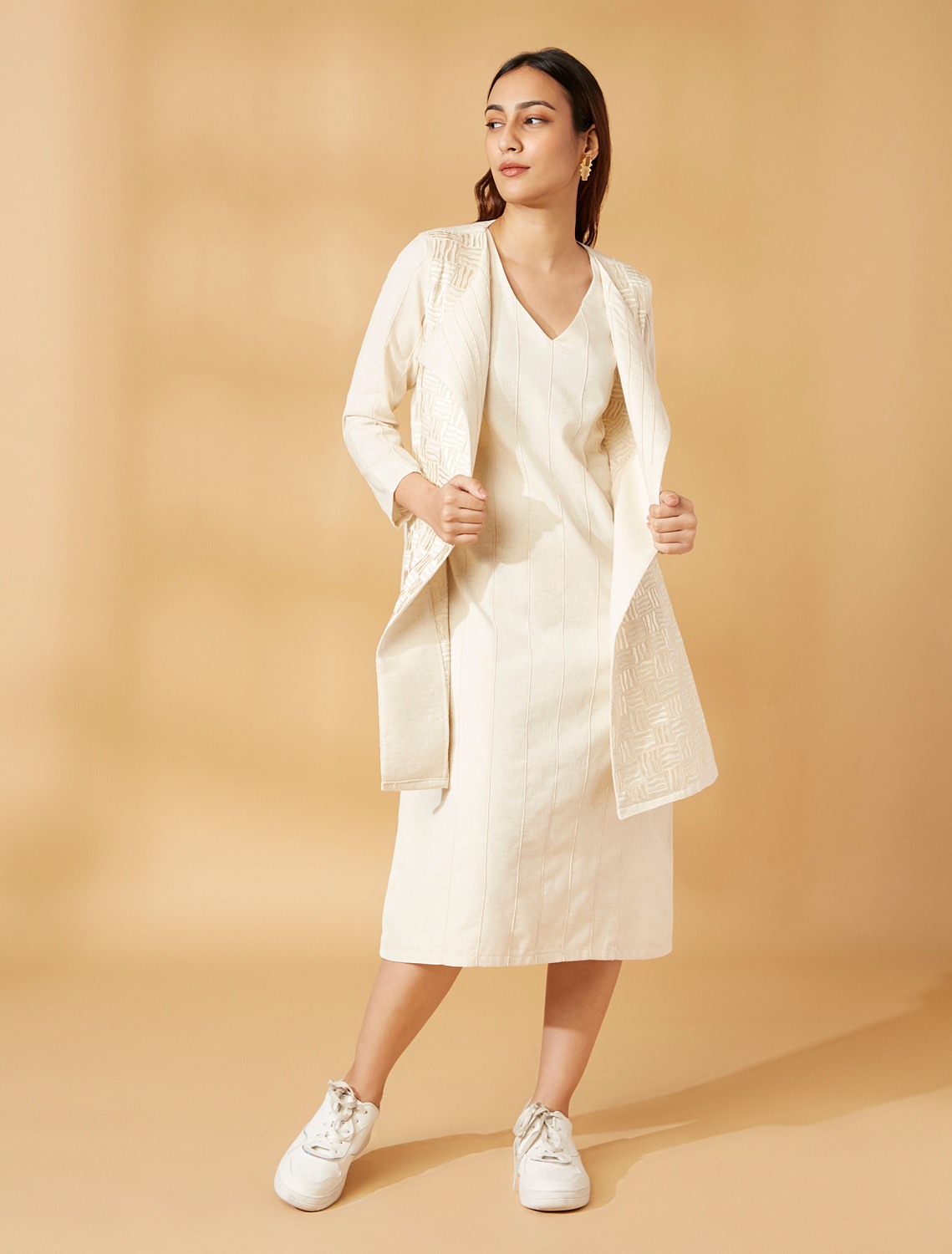 Layered dress with jacket