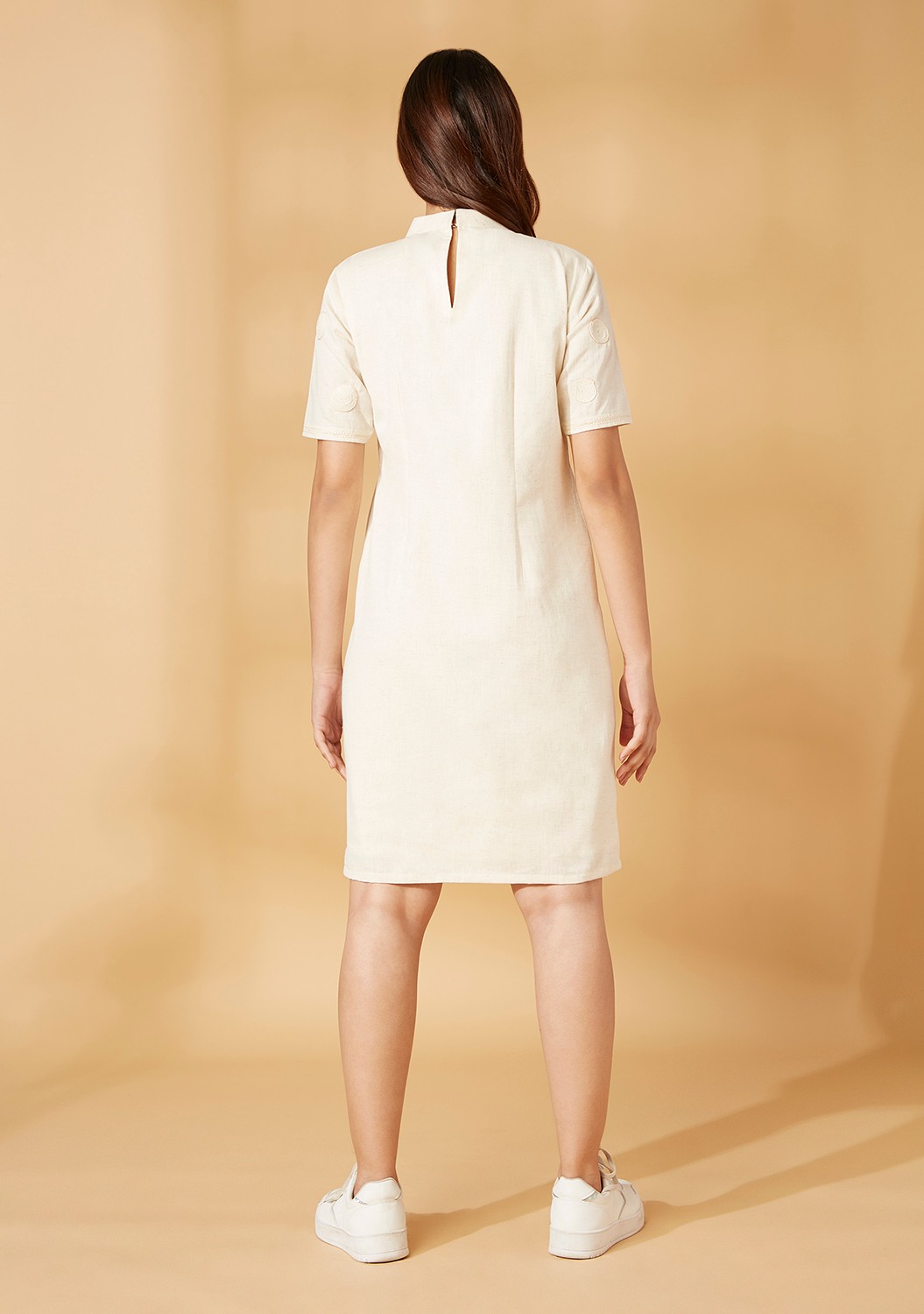 Box dress with spiral detail