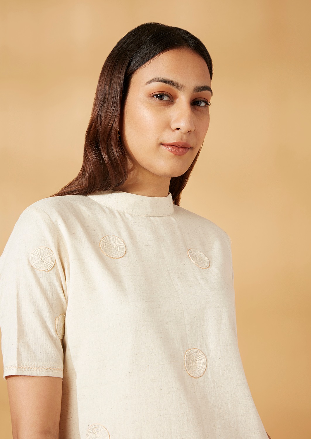 Box dress with spiral detail
