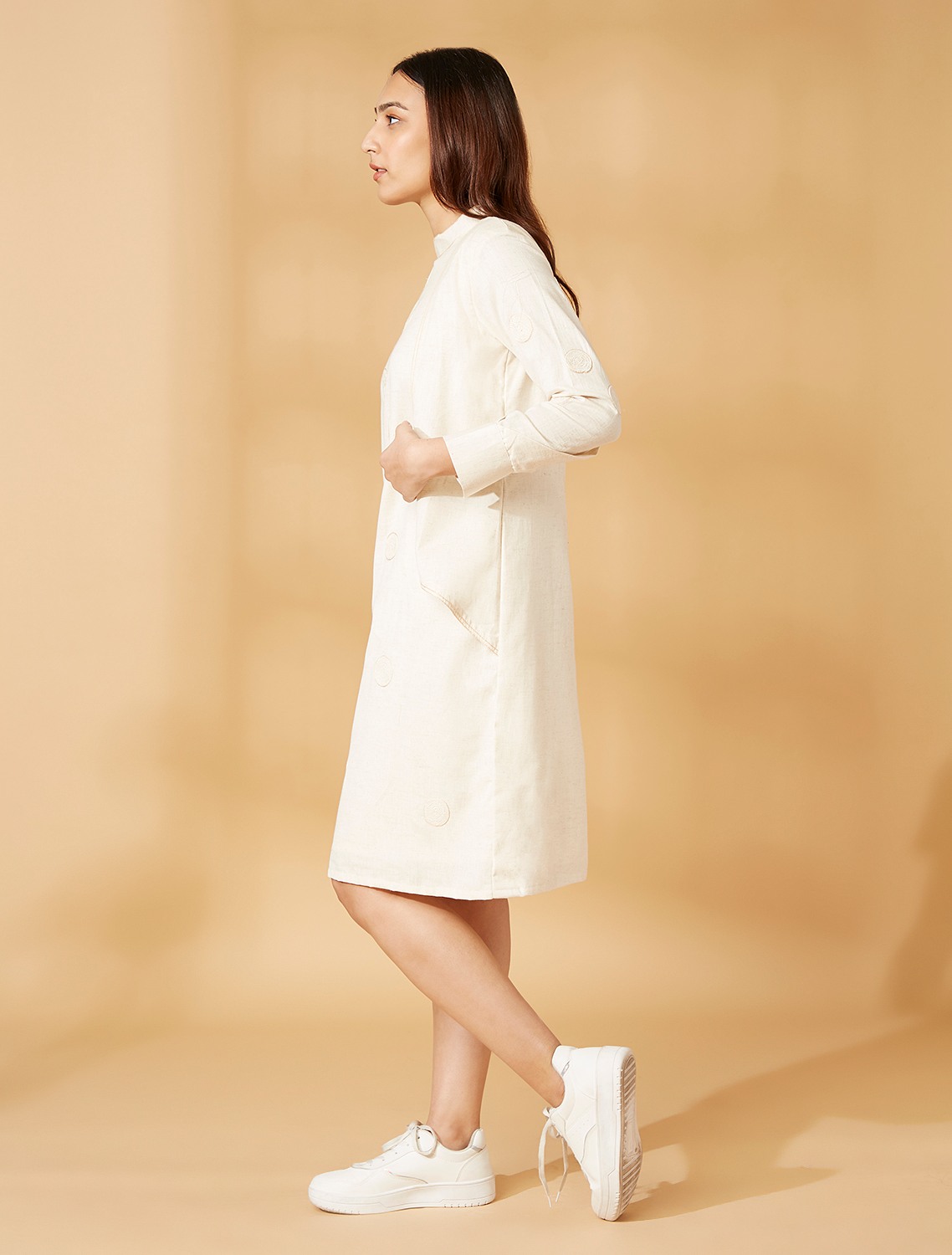 Straight fit flap dress