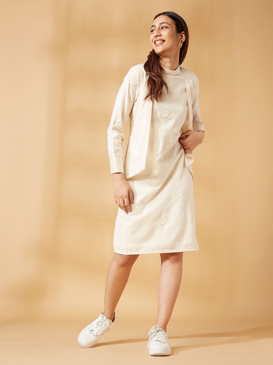 Straight fit flap dress
