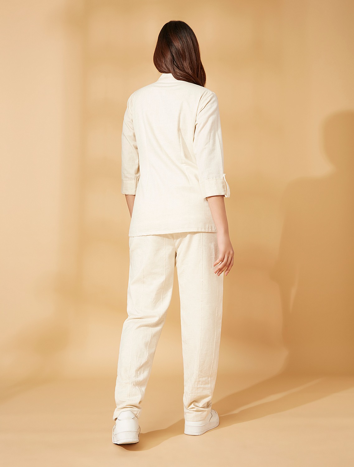 spiral embroidery blazer co ords set