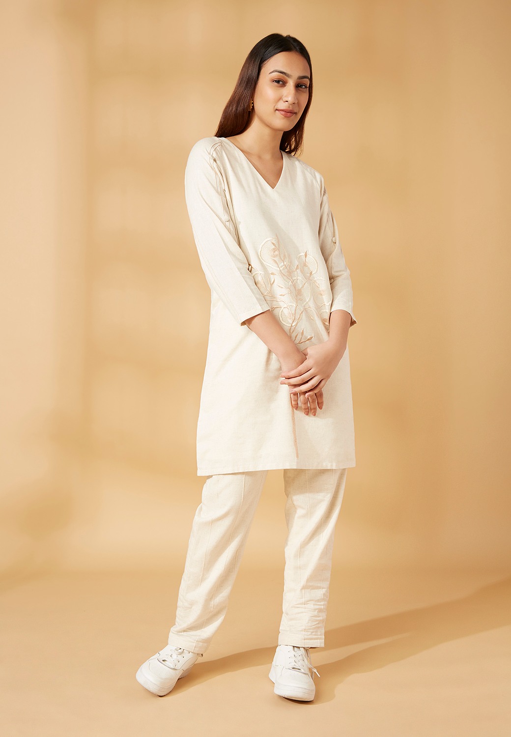 Embroidered tunic set