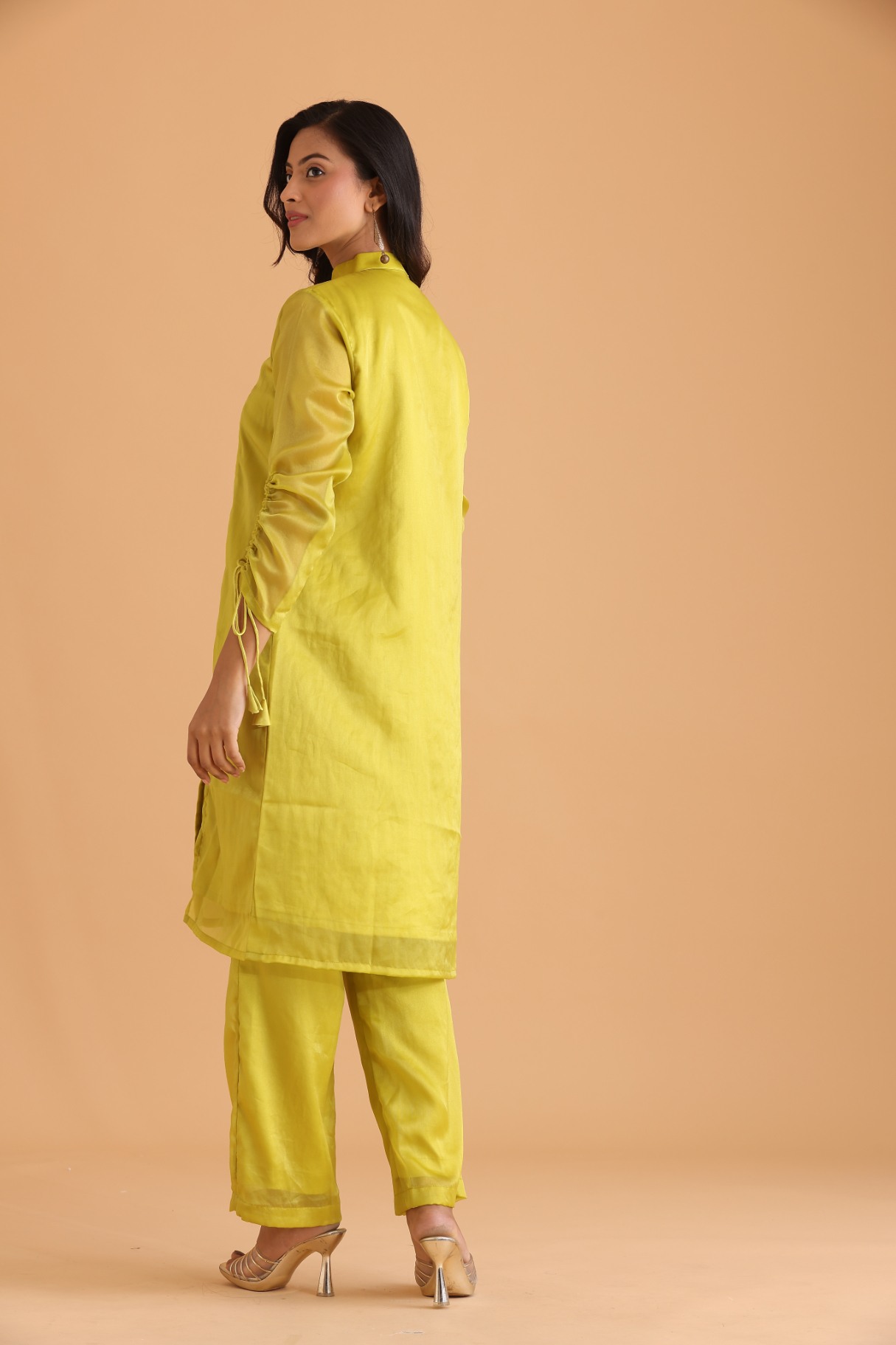 Lemon Panel Flap Kurta set