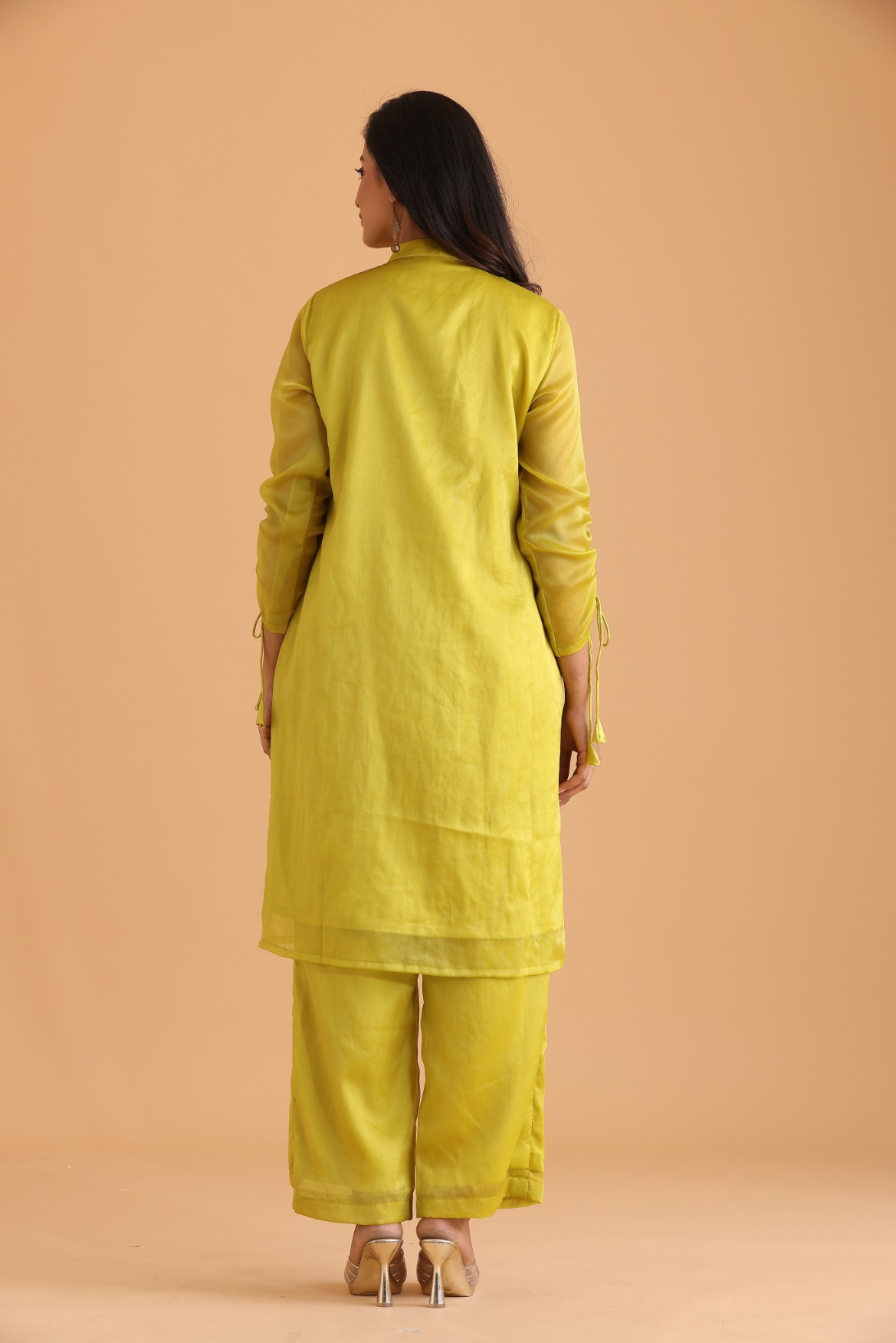 Lemon Panel Flap Kurta set