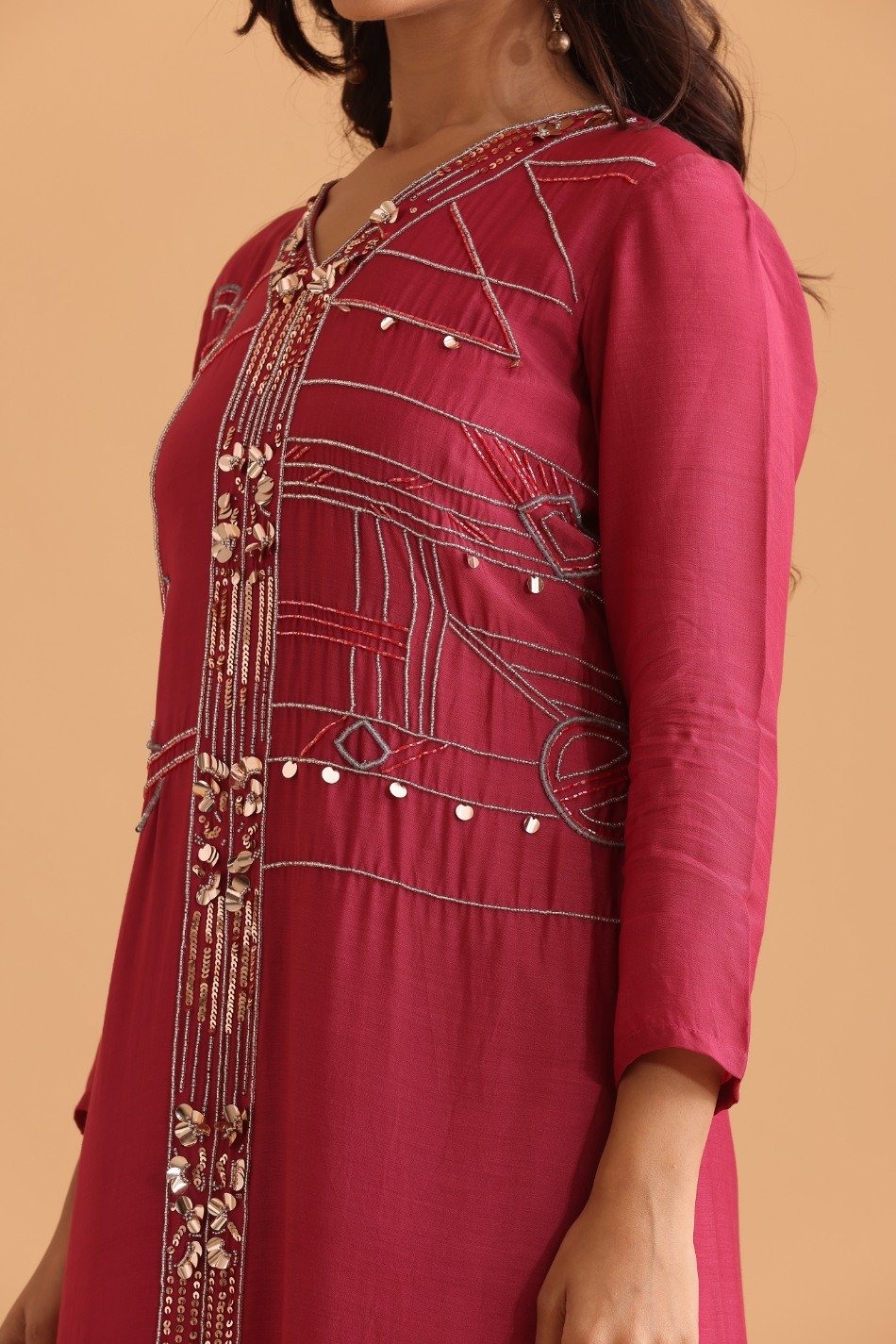 Tiered Dress with embroidery