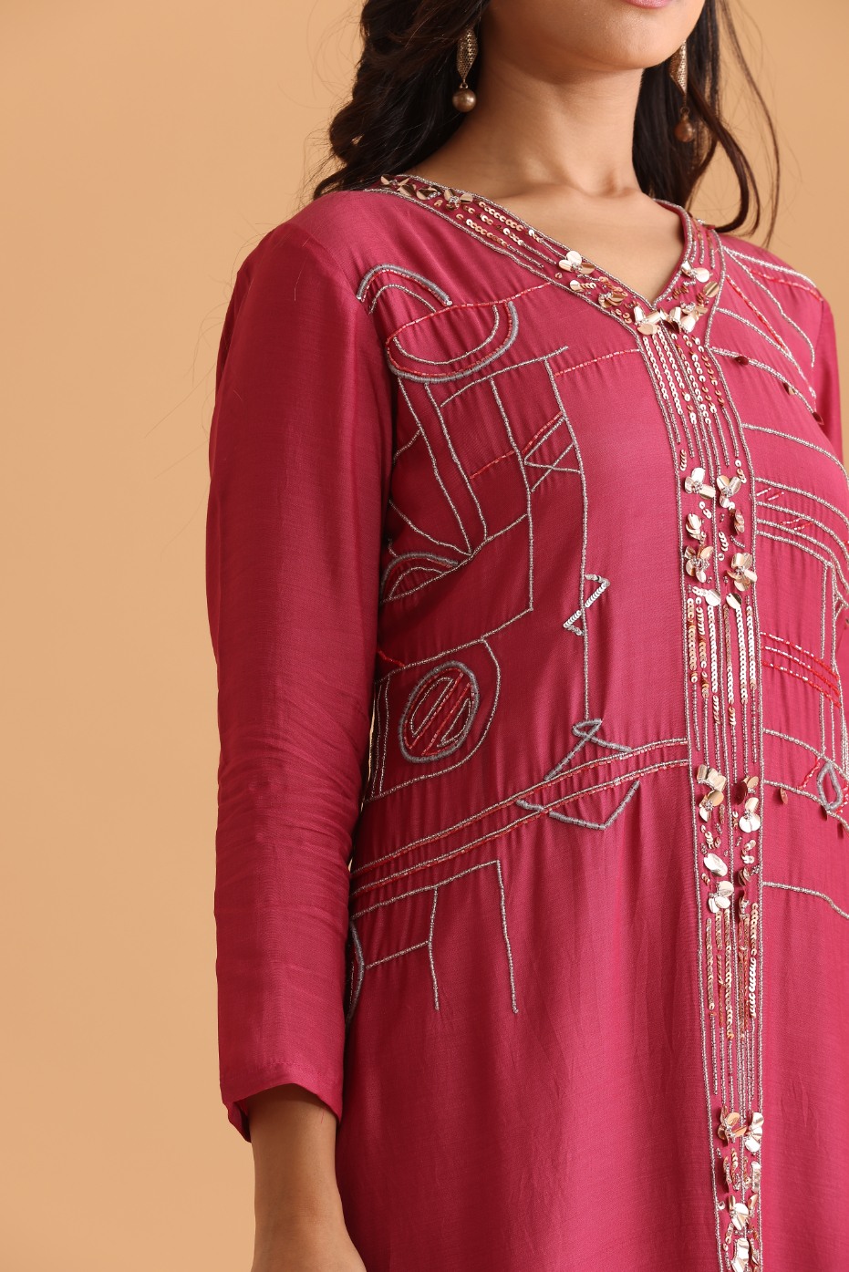 Tiered Dress with embroidery