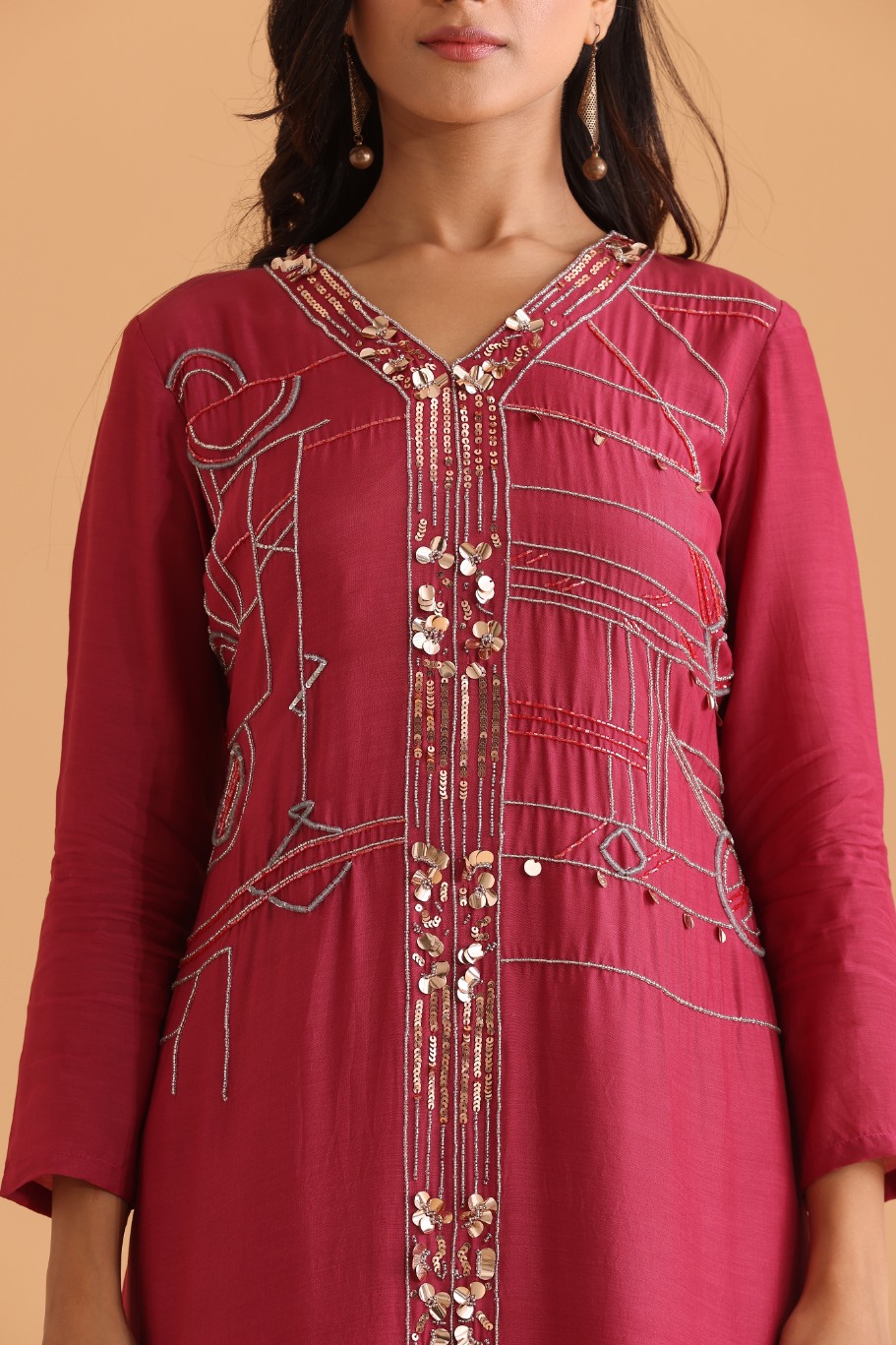 Tiered Dress with embroidery