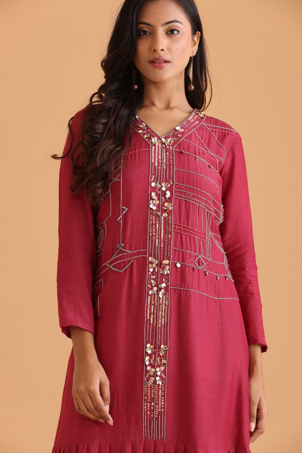 Tiered Dress with embroidery