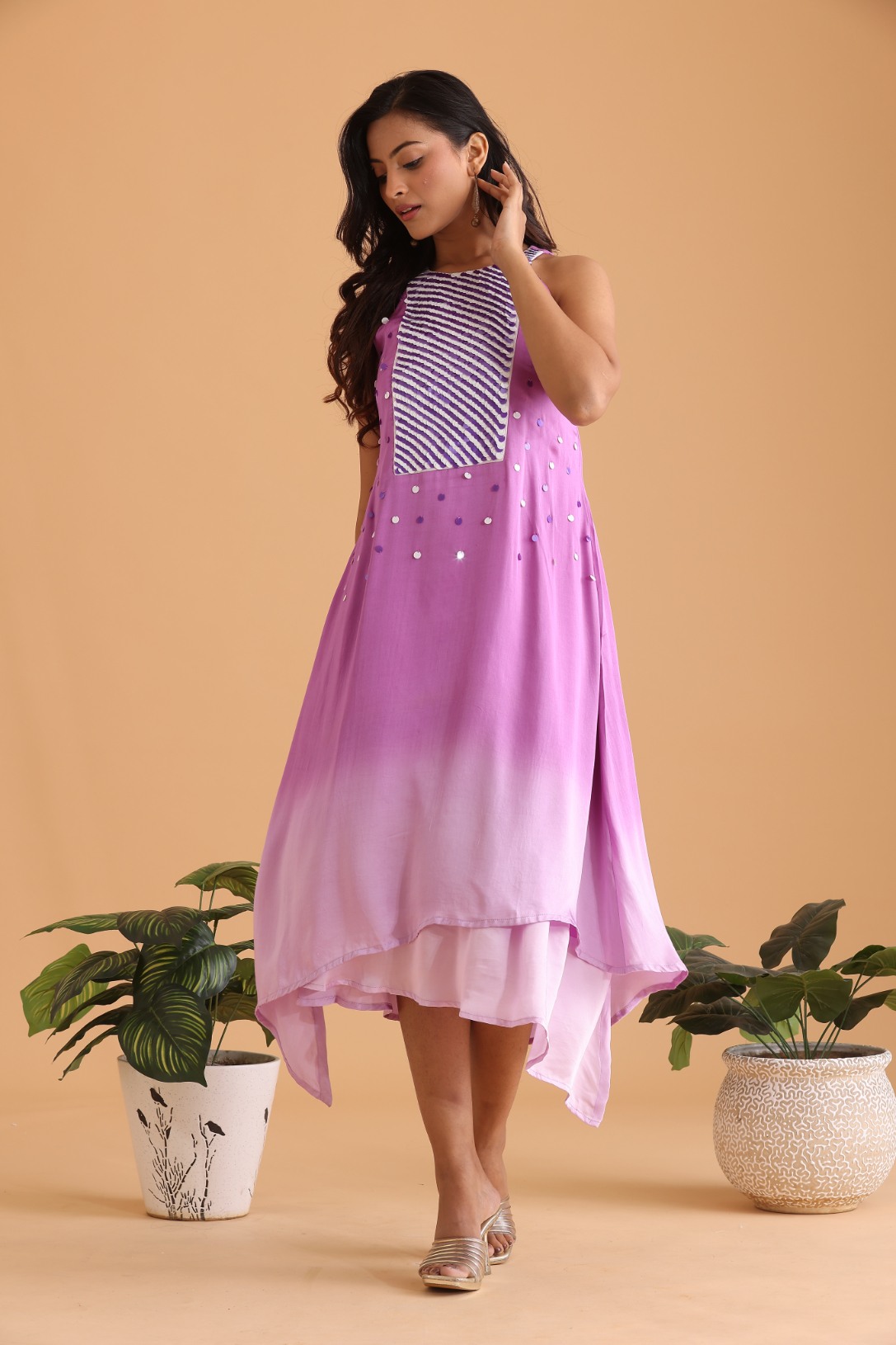 Ombré Assymetric Dress