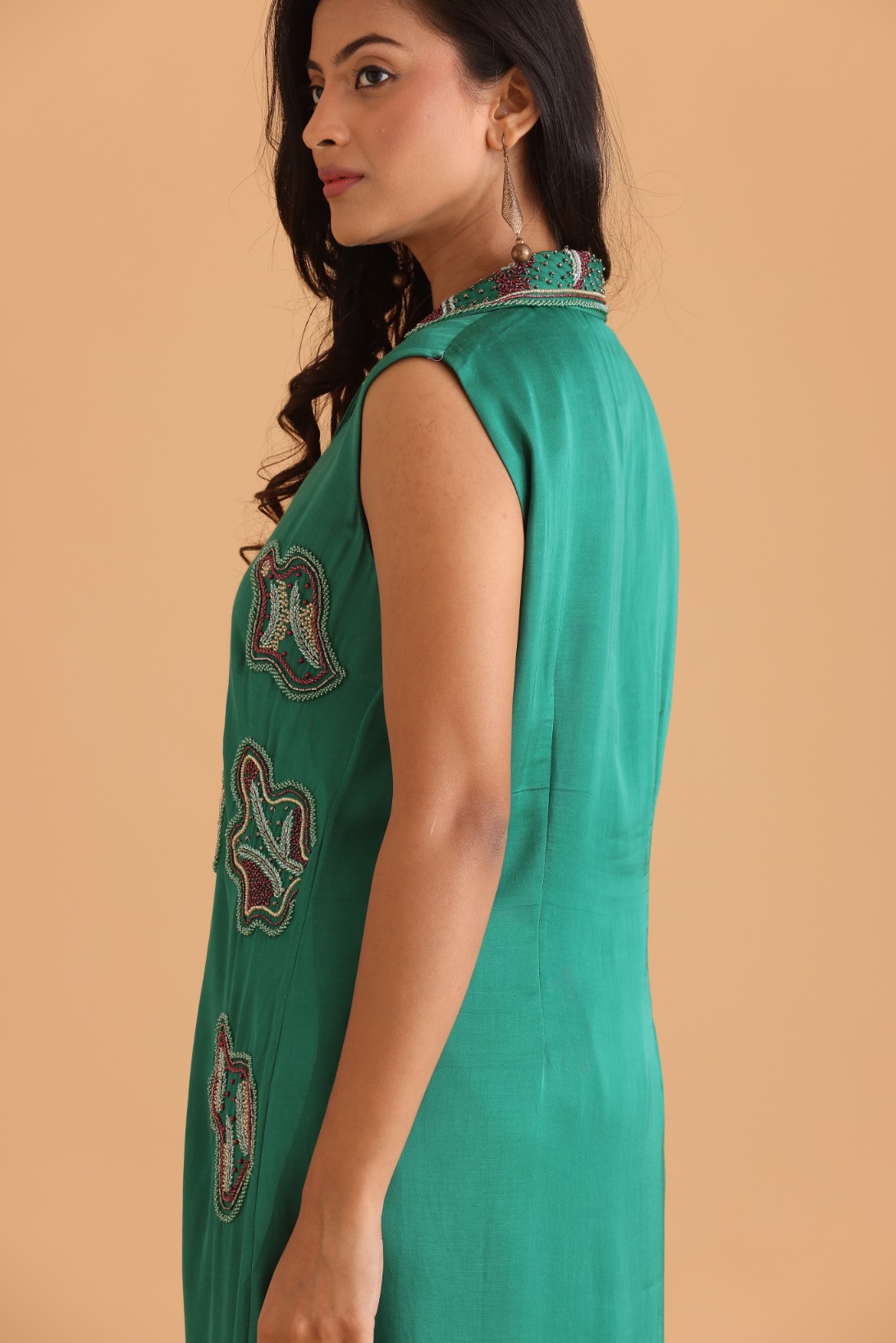 Coat collar kurta set