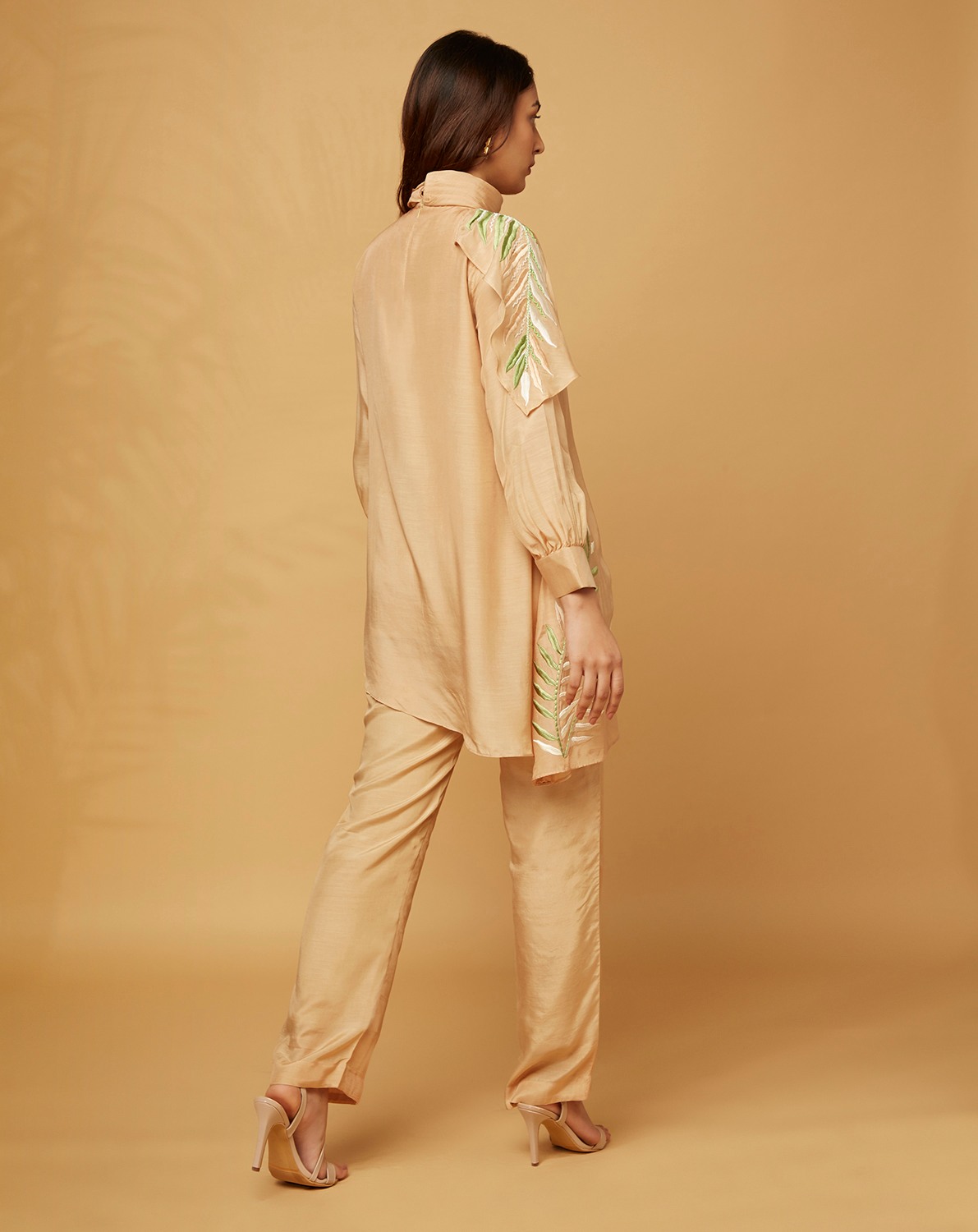 Cowl Drape Beige Co-ord set