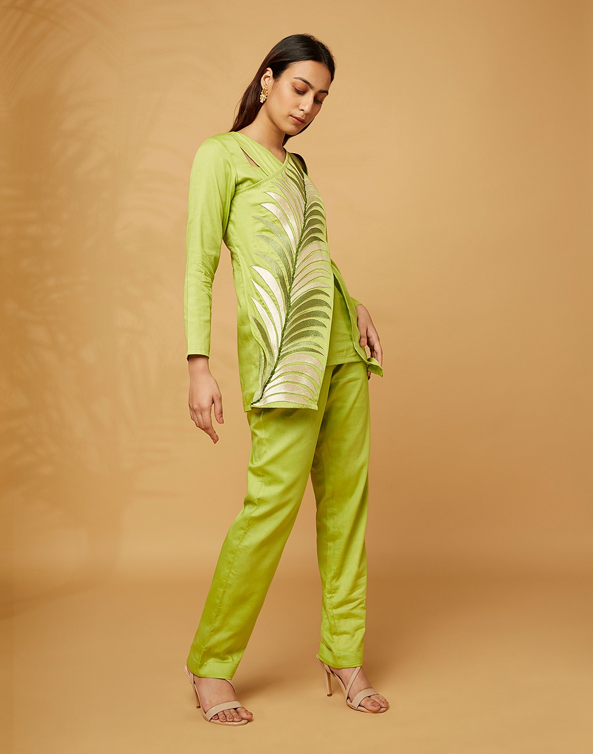 Cross front leaf co-ord set