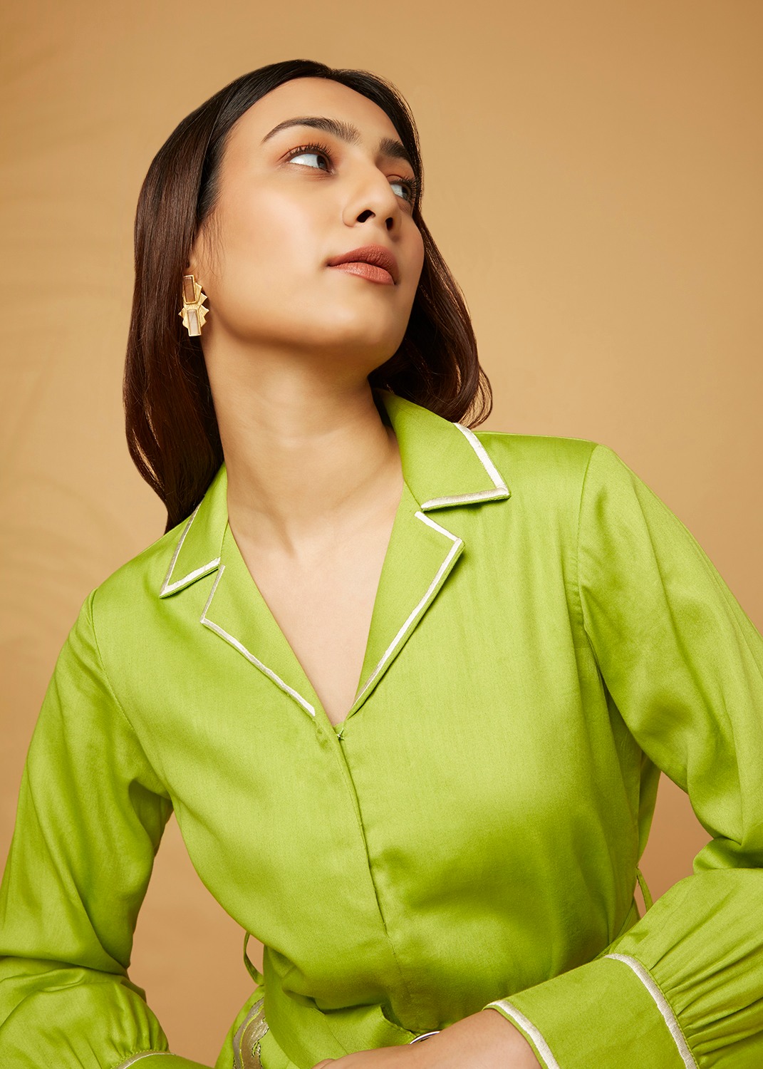 Leaf Detail Co-ord set with Belt