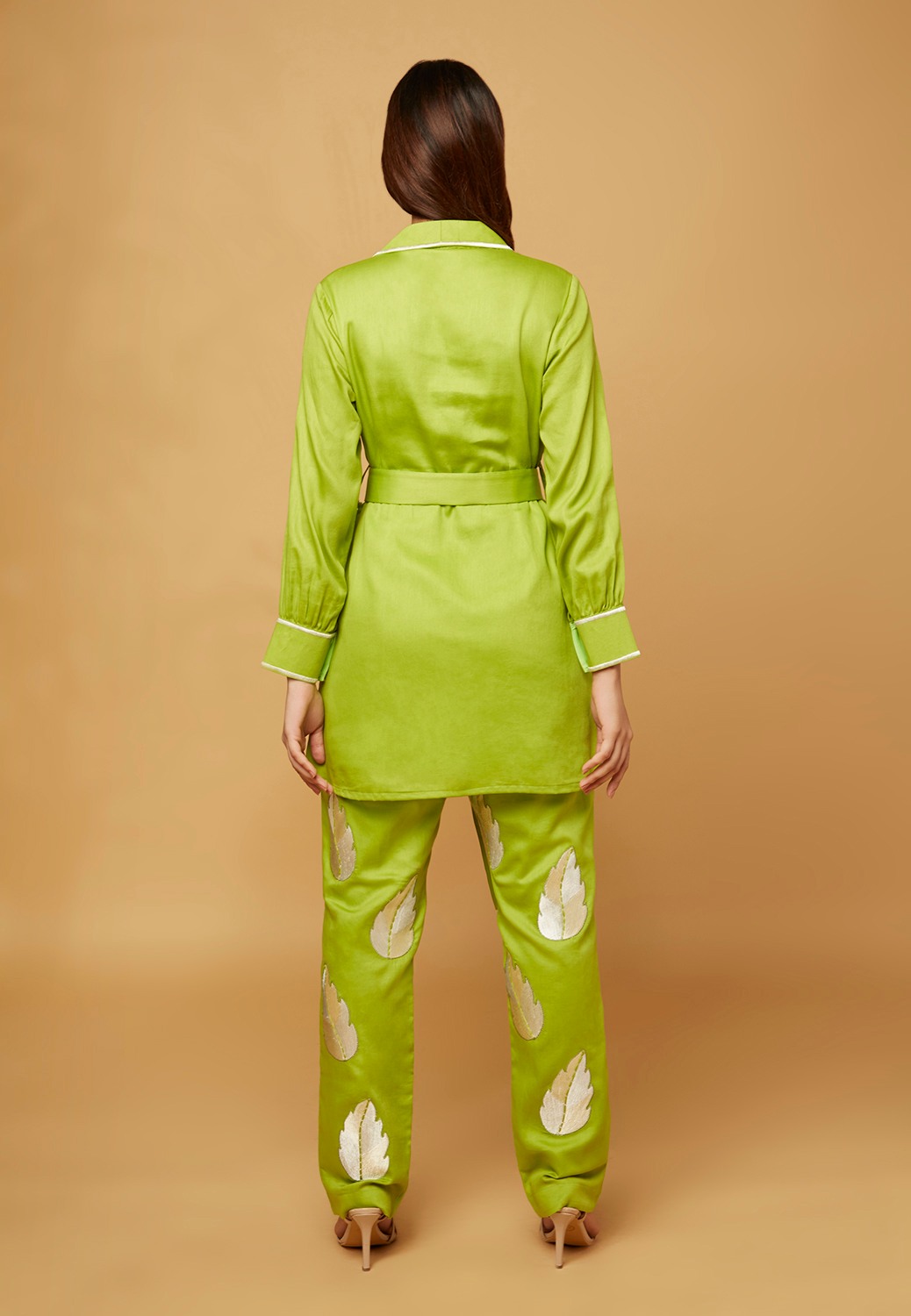 Leaf Detail Co-ord set with Belt