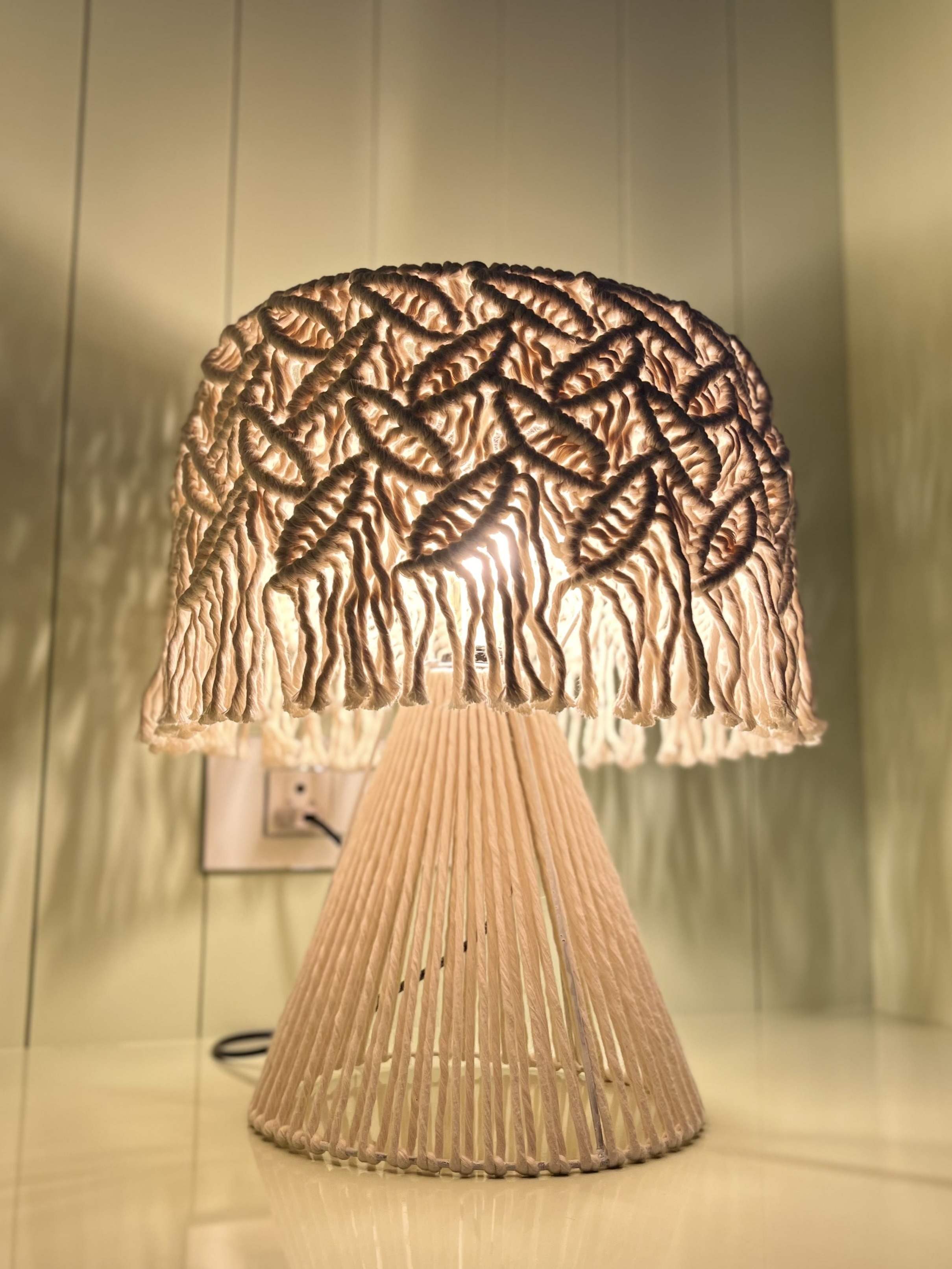 Macrame Leaf Lampshade