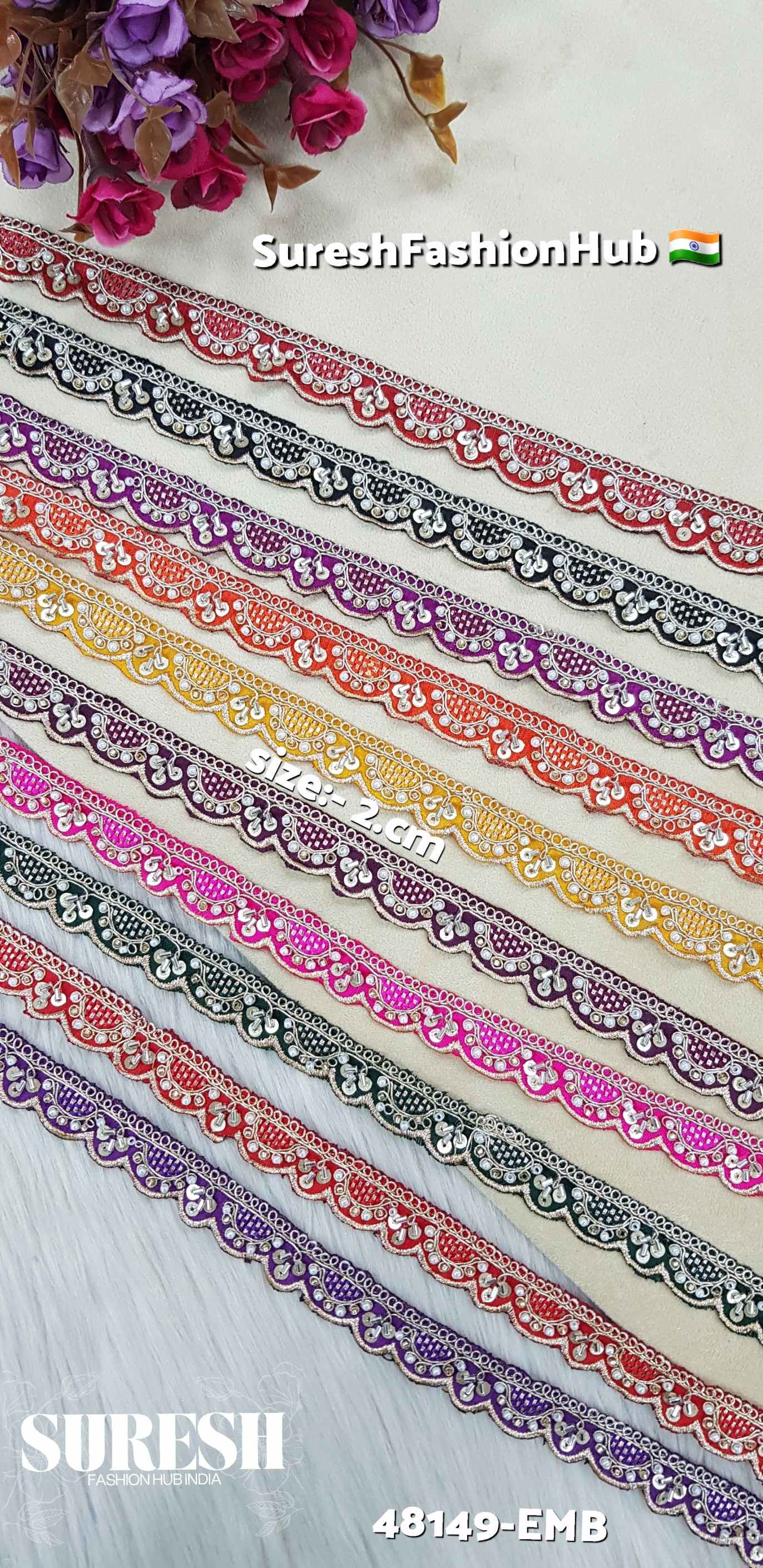 Purple Grace Scallop Edge Lace