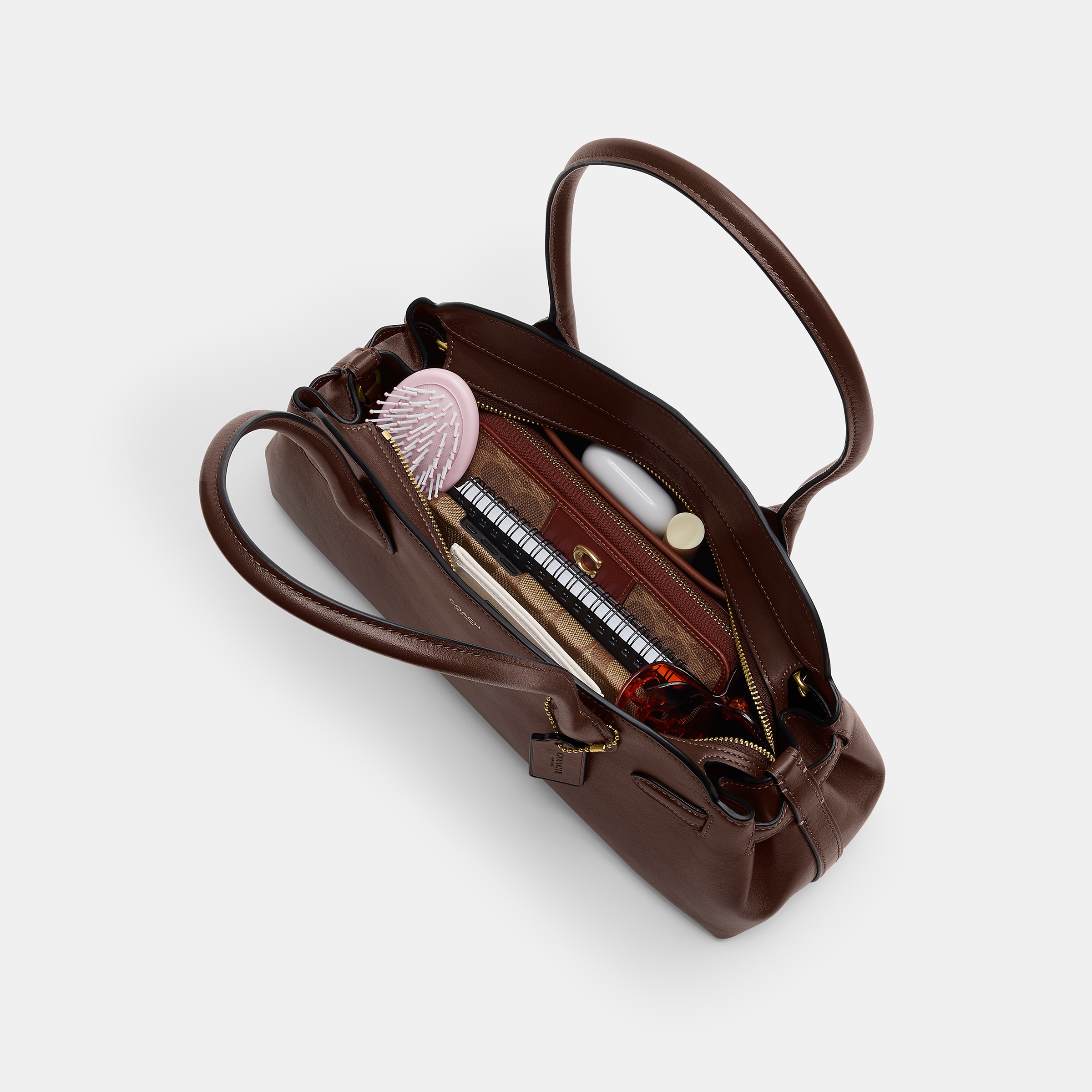 Glazed Leather Empire Carryall 34