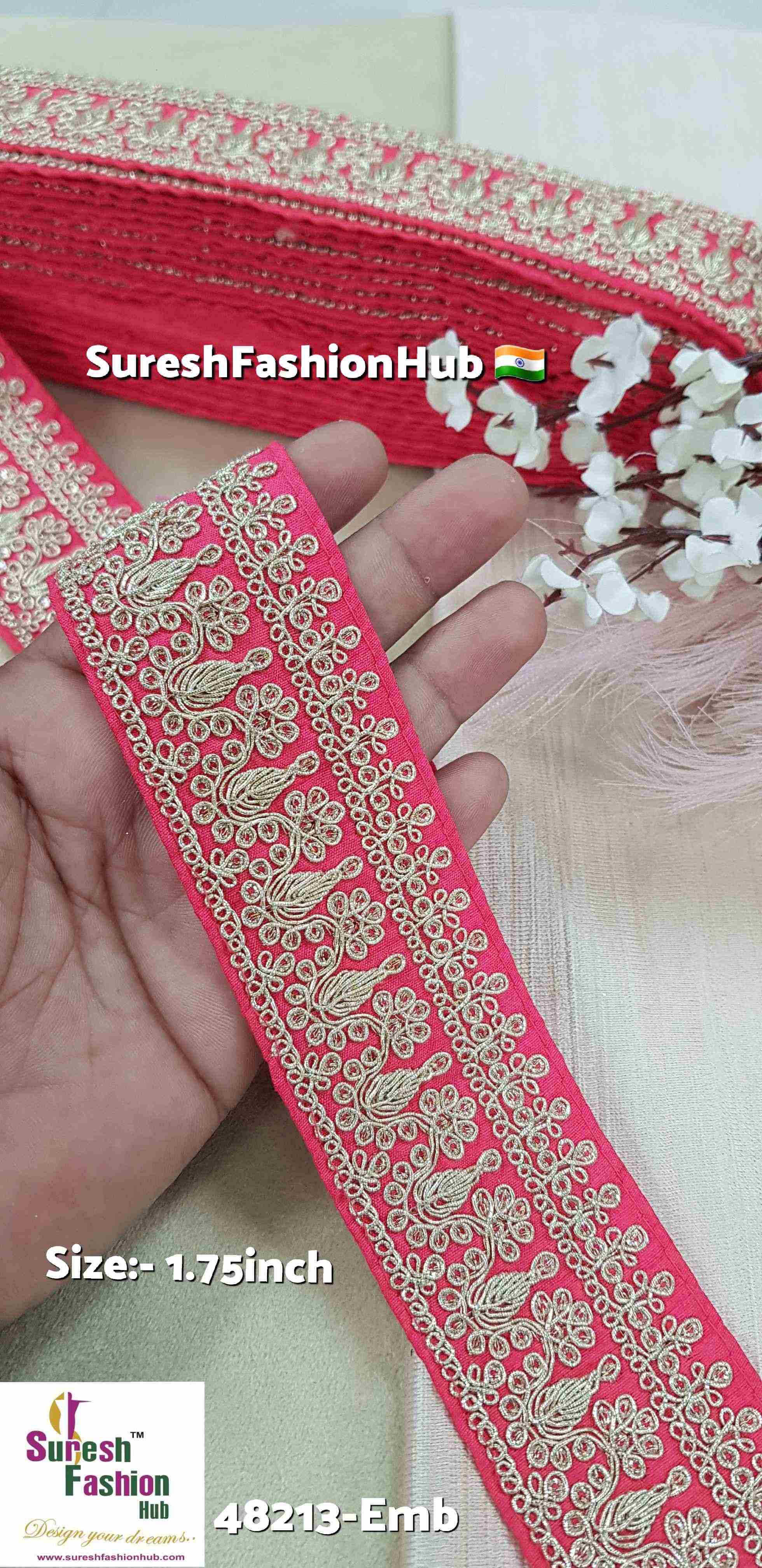Gajri Pearl & Sequence Fabric Lace