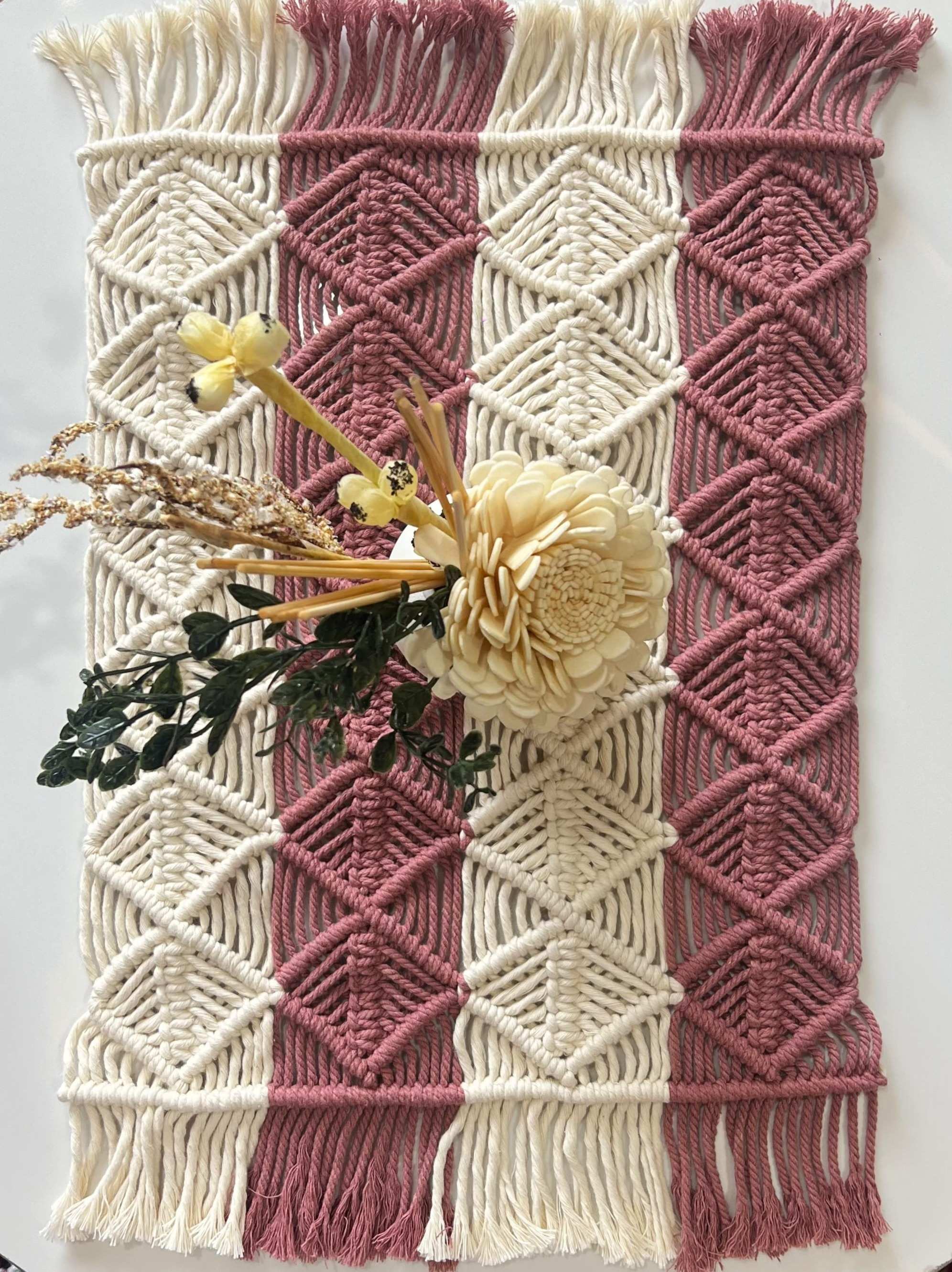 Macrame "Crossweave" Table Mat